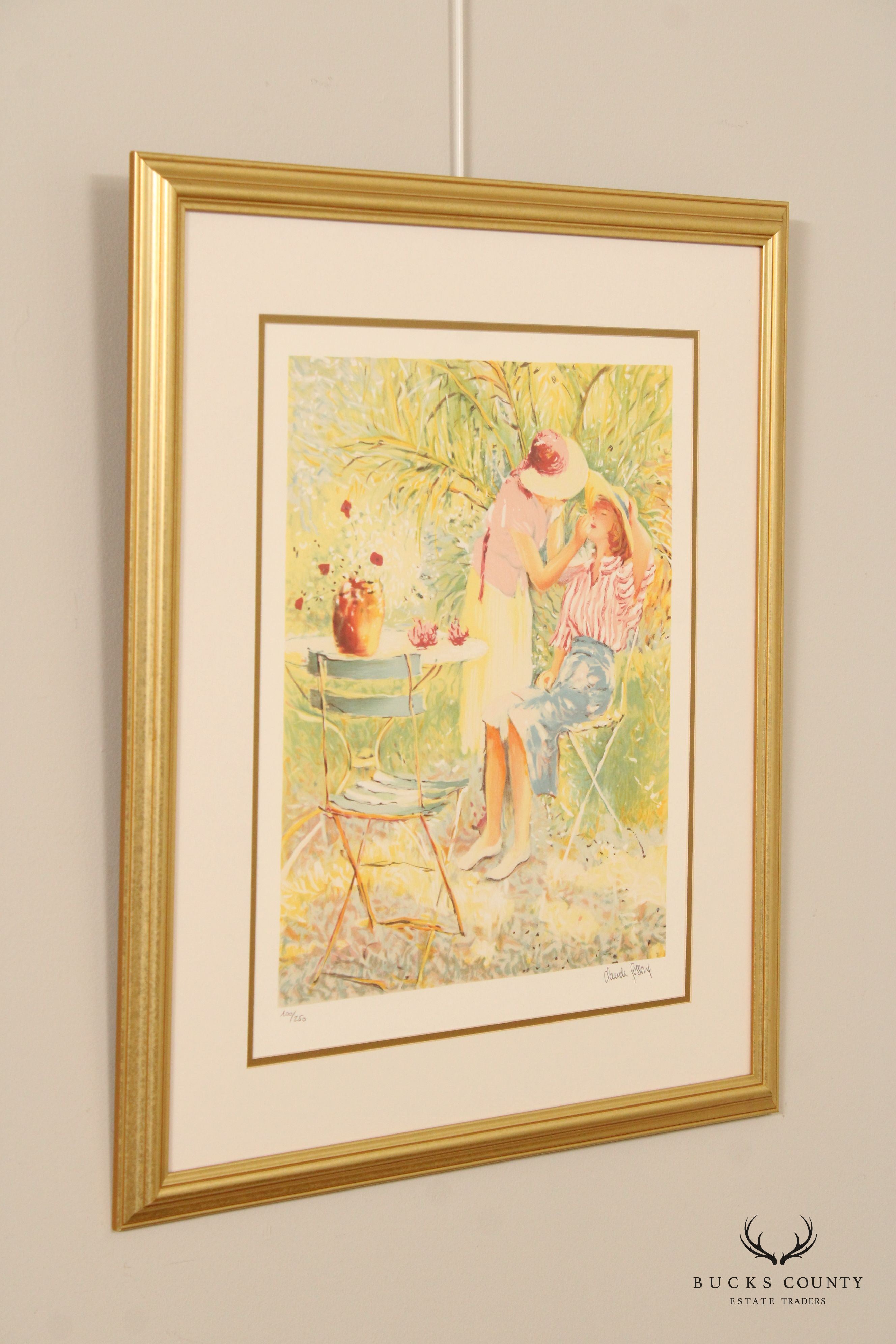 Claude Fossoux 'Mother and Child' Framed Lithograph Print
