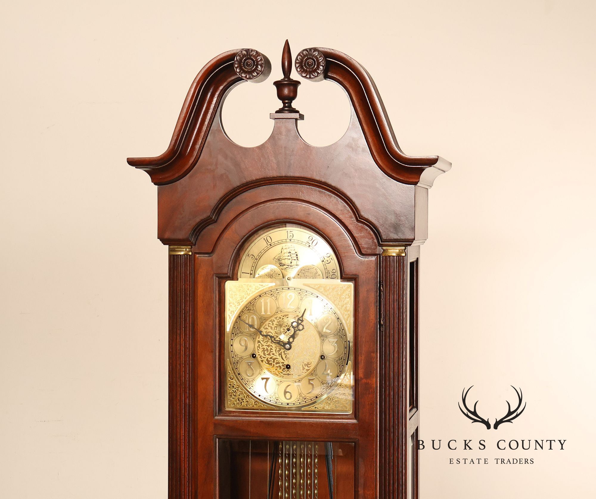 Howard Millar 3 Weight Pedalium Nautical Themed Grandfather Clock