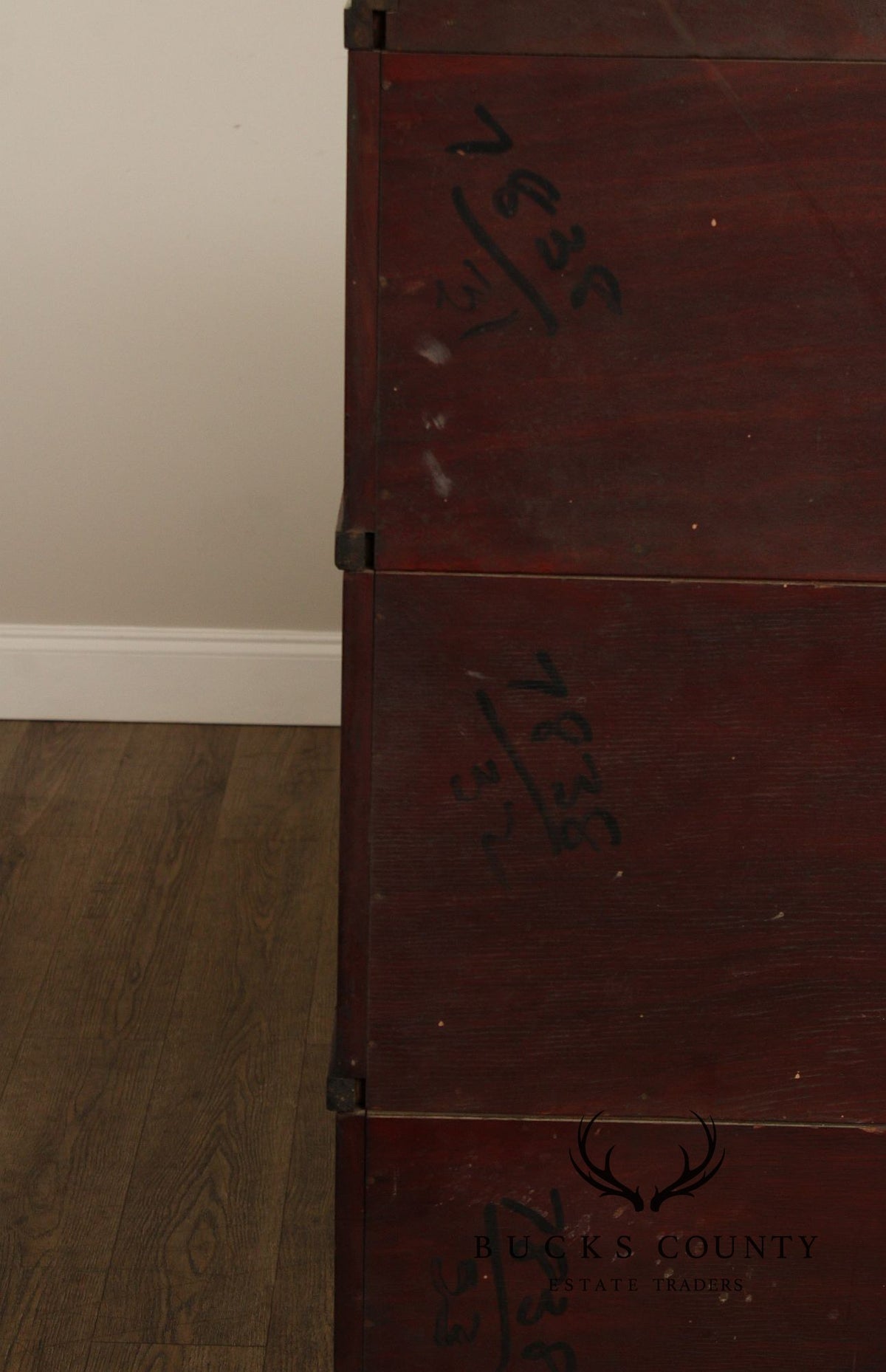 Vintage Mahogany Three-Stack Barrister Bookcase