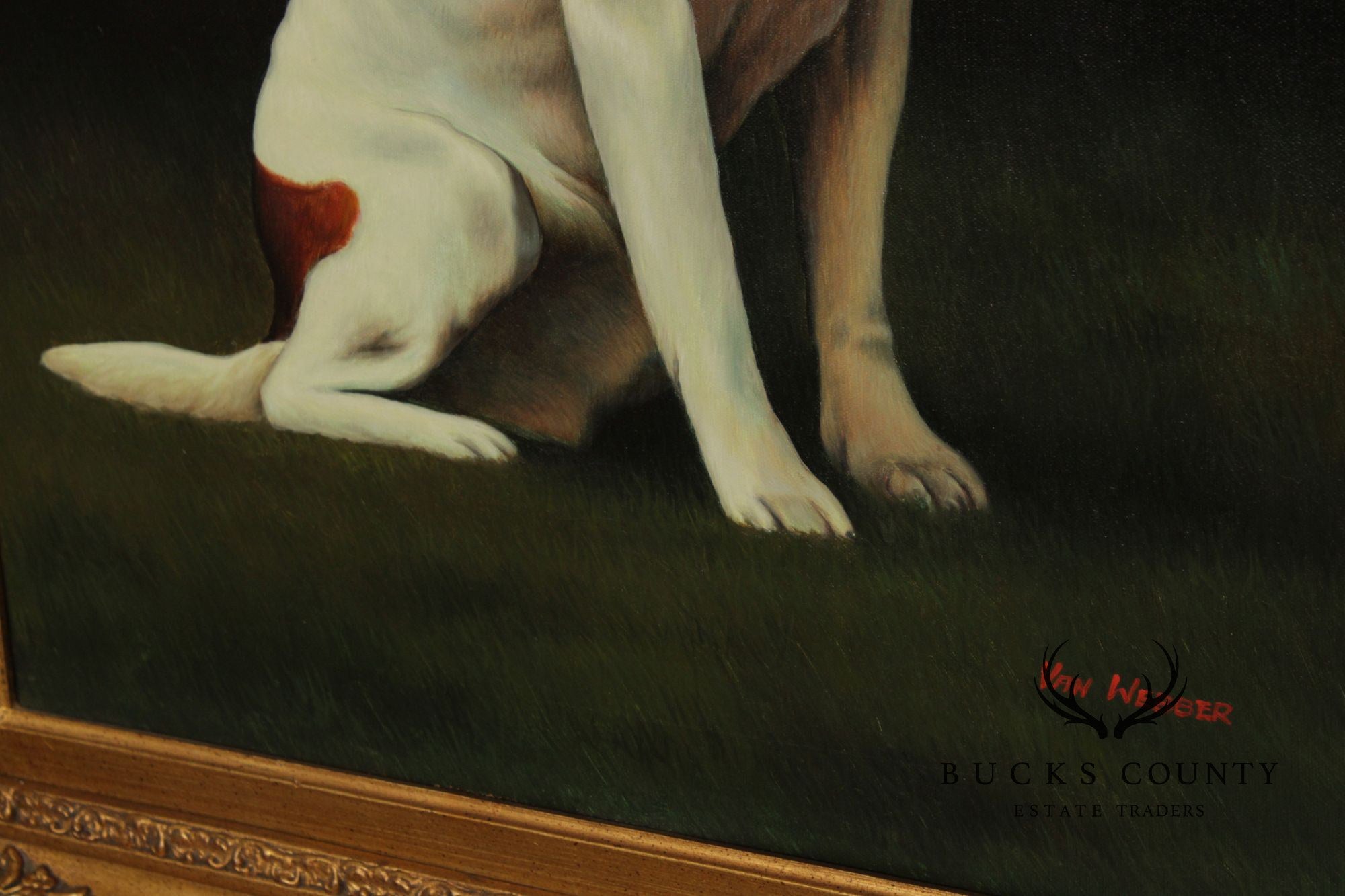 Van Webber Oil Painting, Jack Russell Terrier