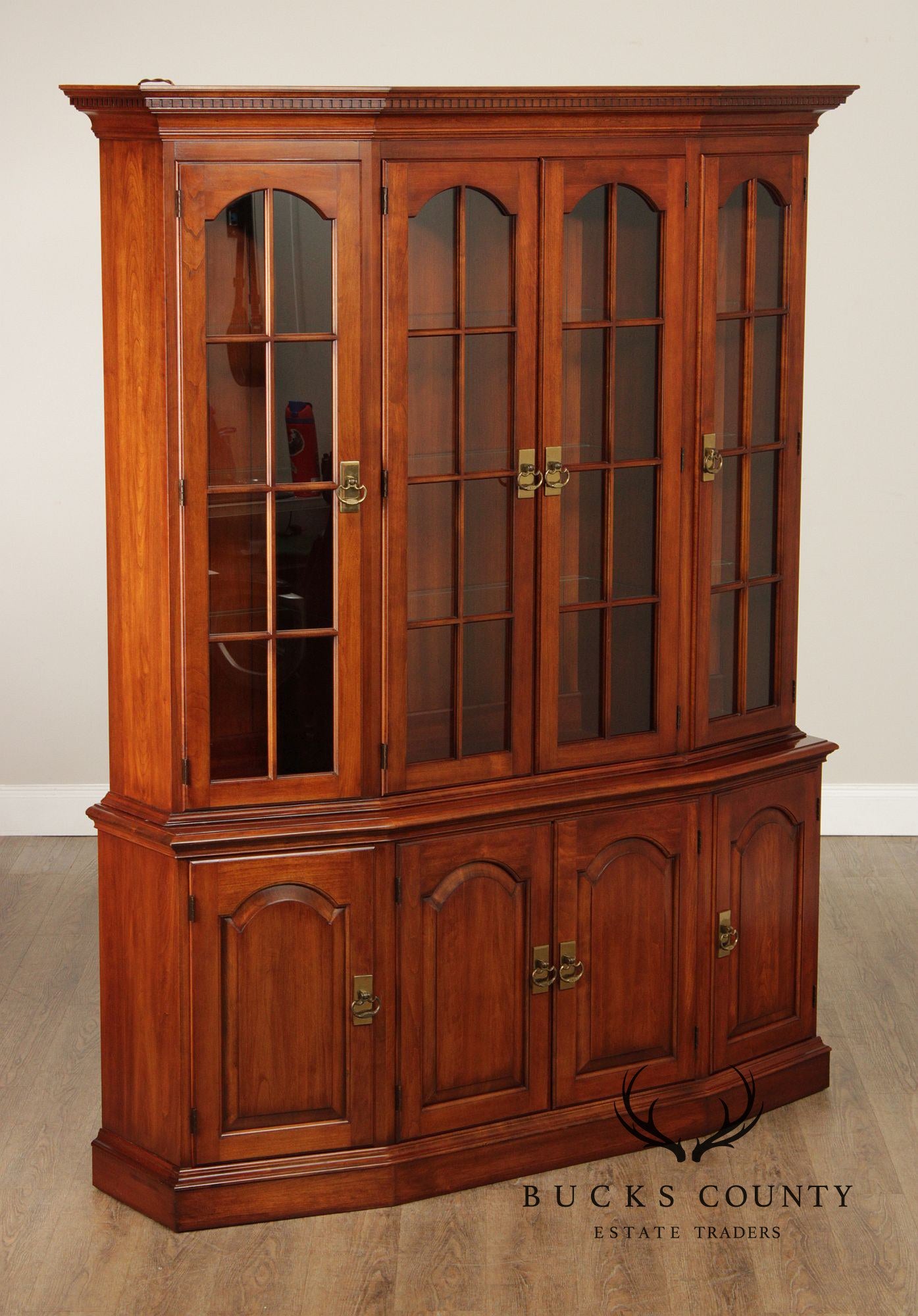 Pennsylvania House Cherry Breakfront China Cabinet