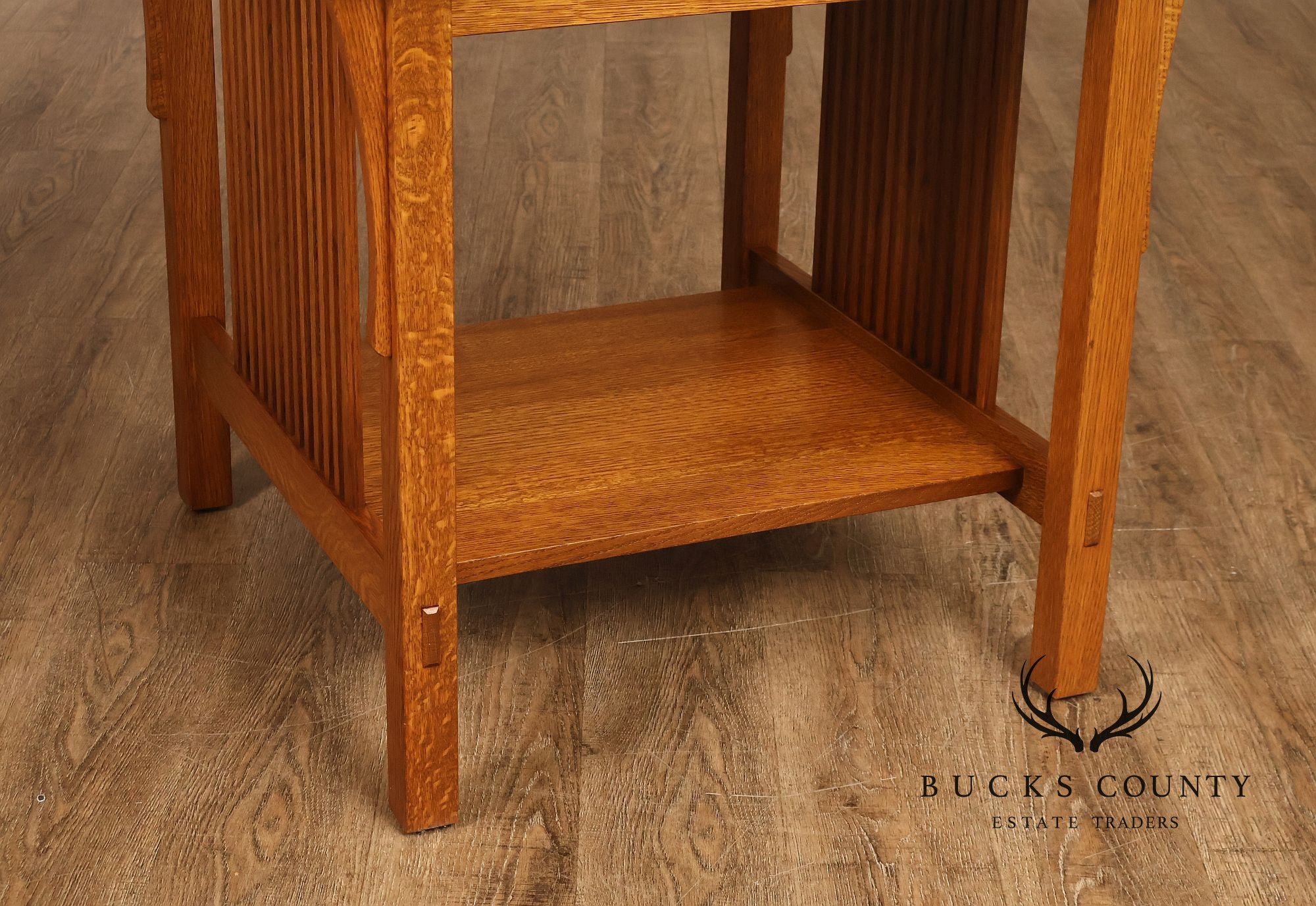 Stickley Mission Collection Oak Spindle Lamp Table