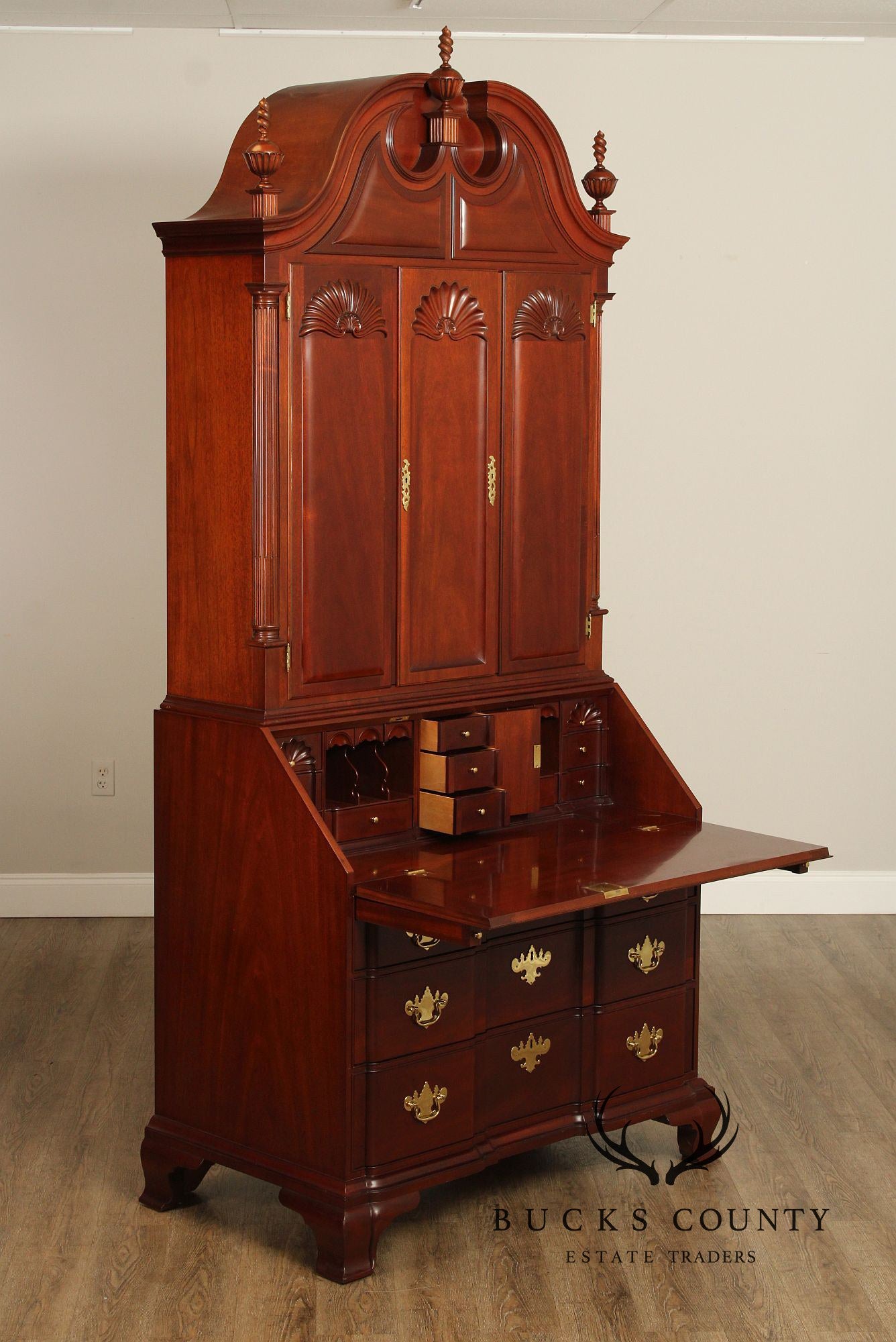 Kindel Winterthur Reproduction Mahogany Secretary Desk