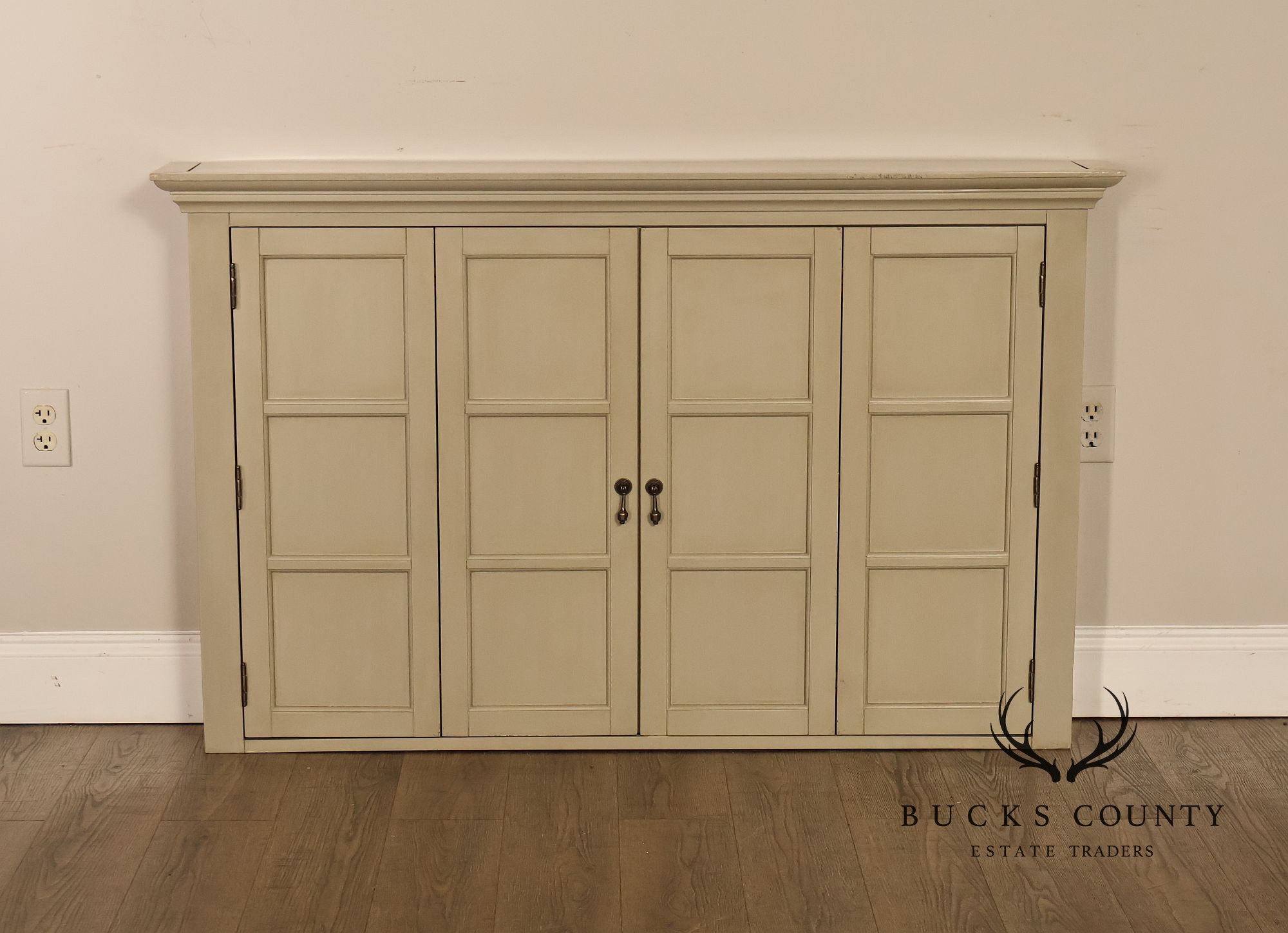 Vintage Ballard Designs Hughes Painted Media Console Cabinet