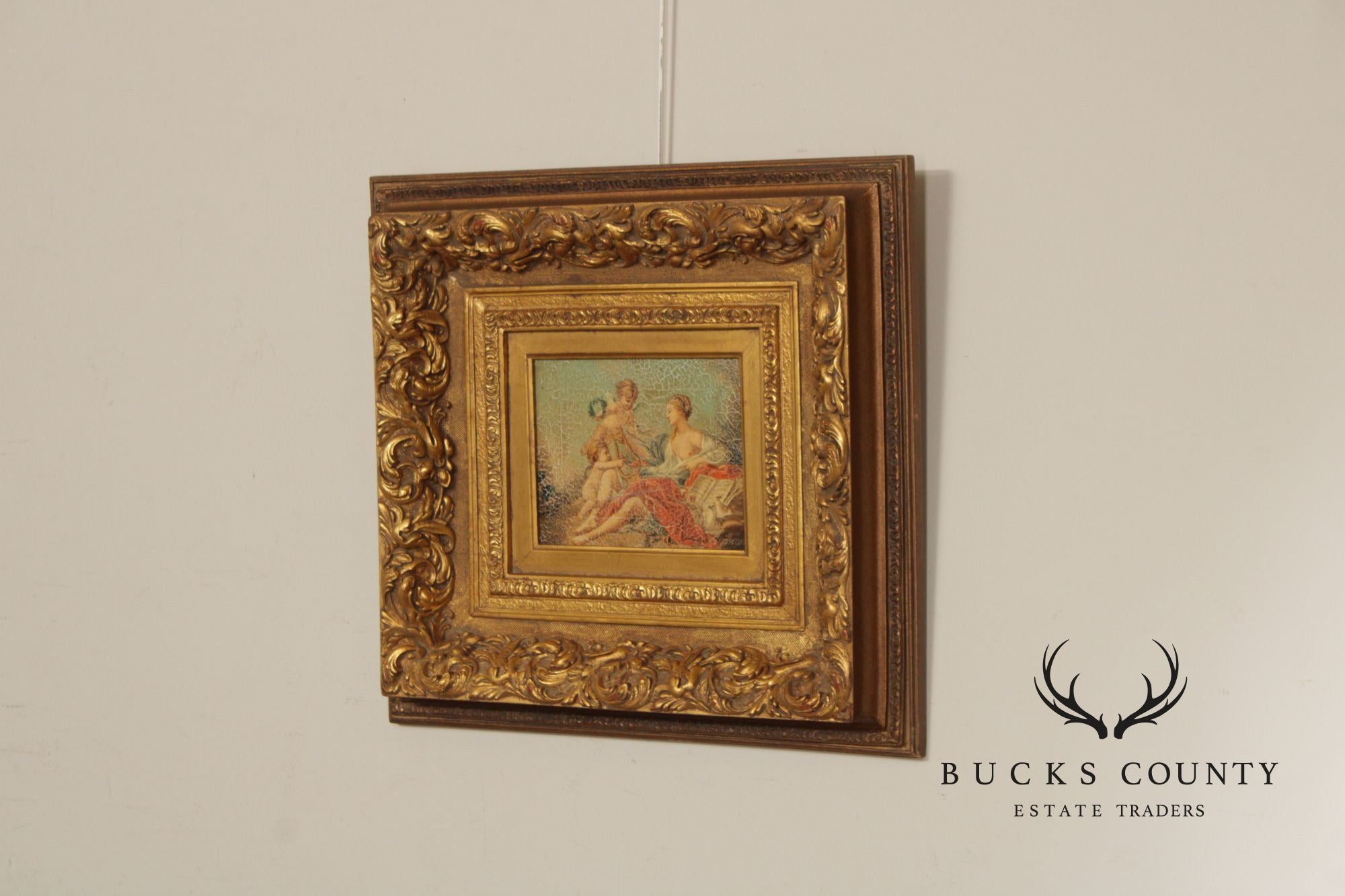 Renaissance Style Framed Painting, Venus & Cherubs