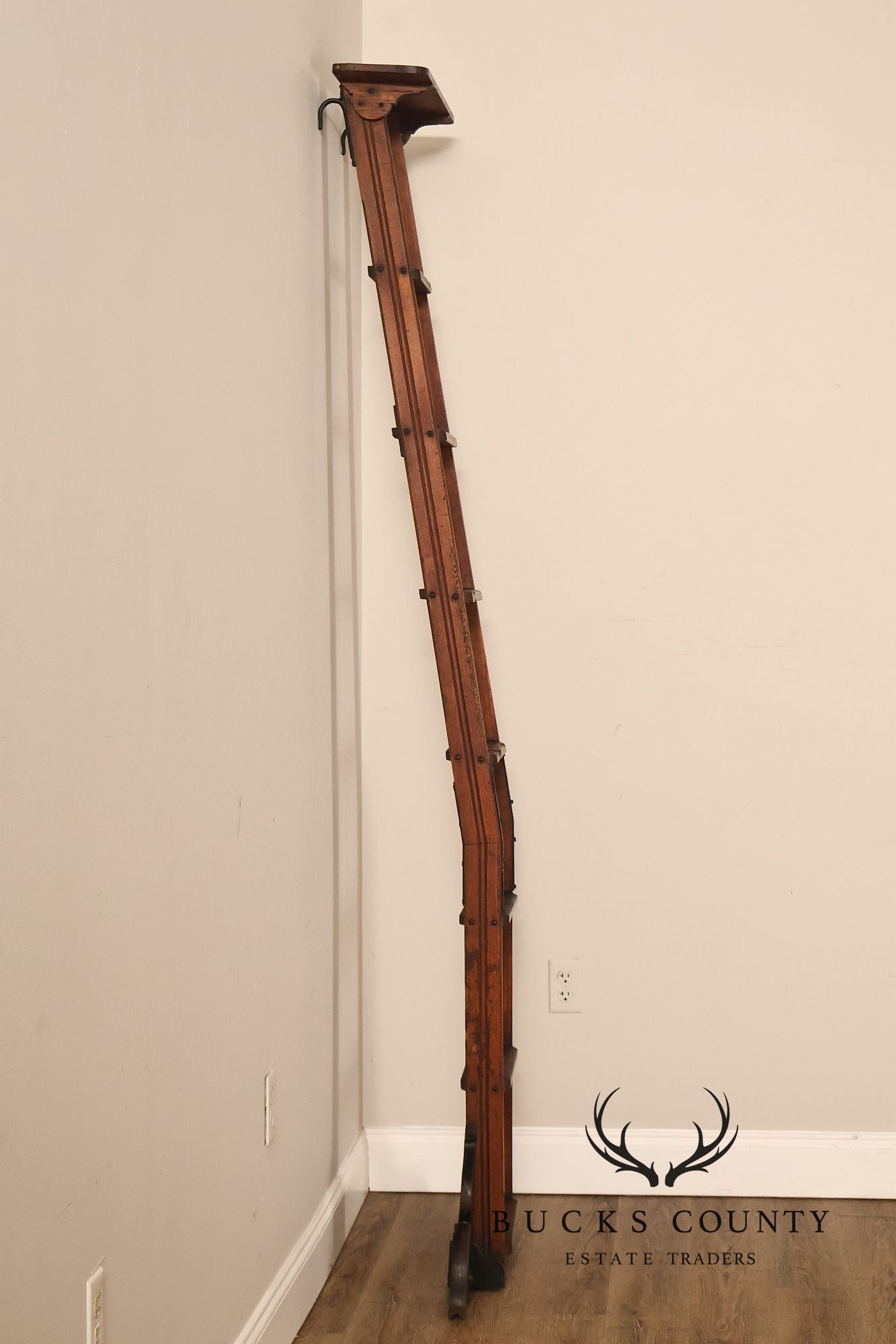 Antique Bicycle Ladder Co. Rolling Library Ladder