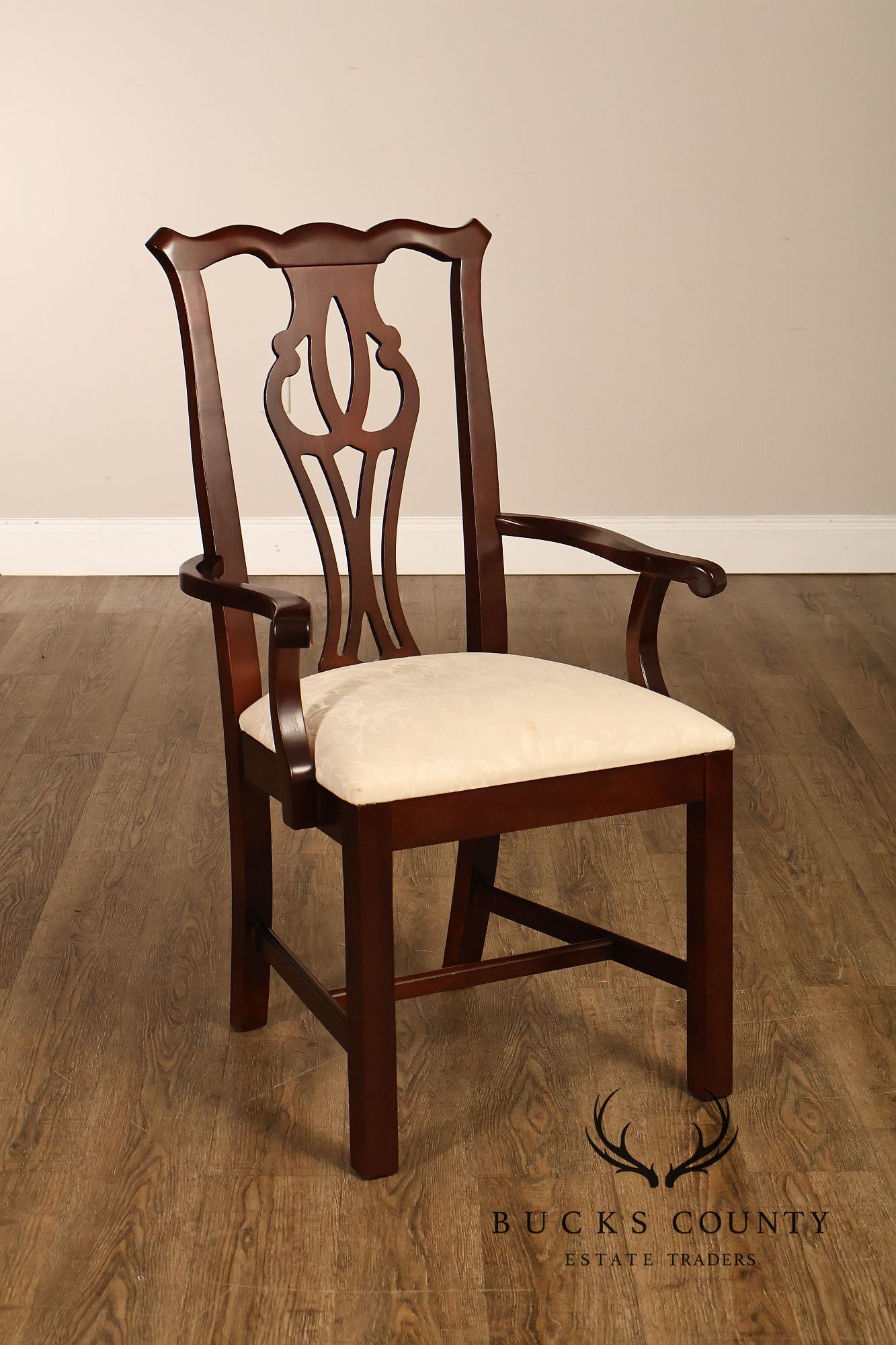 Thomasville Chippendale Style Mahogany Set Of Six Dining Chairs