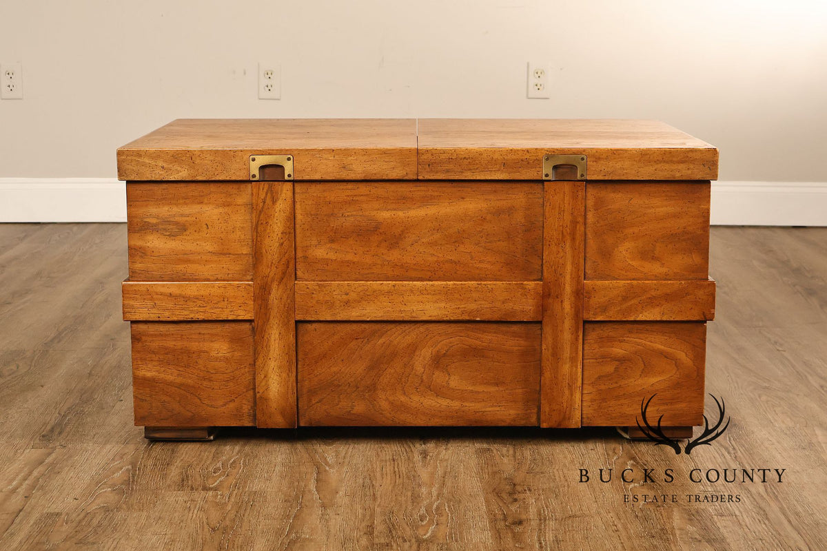 Drexel 'Woodbriar' Campaign Style Coffee Table