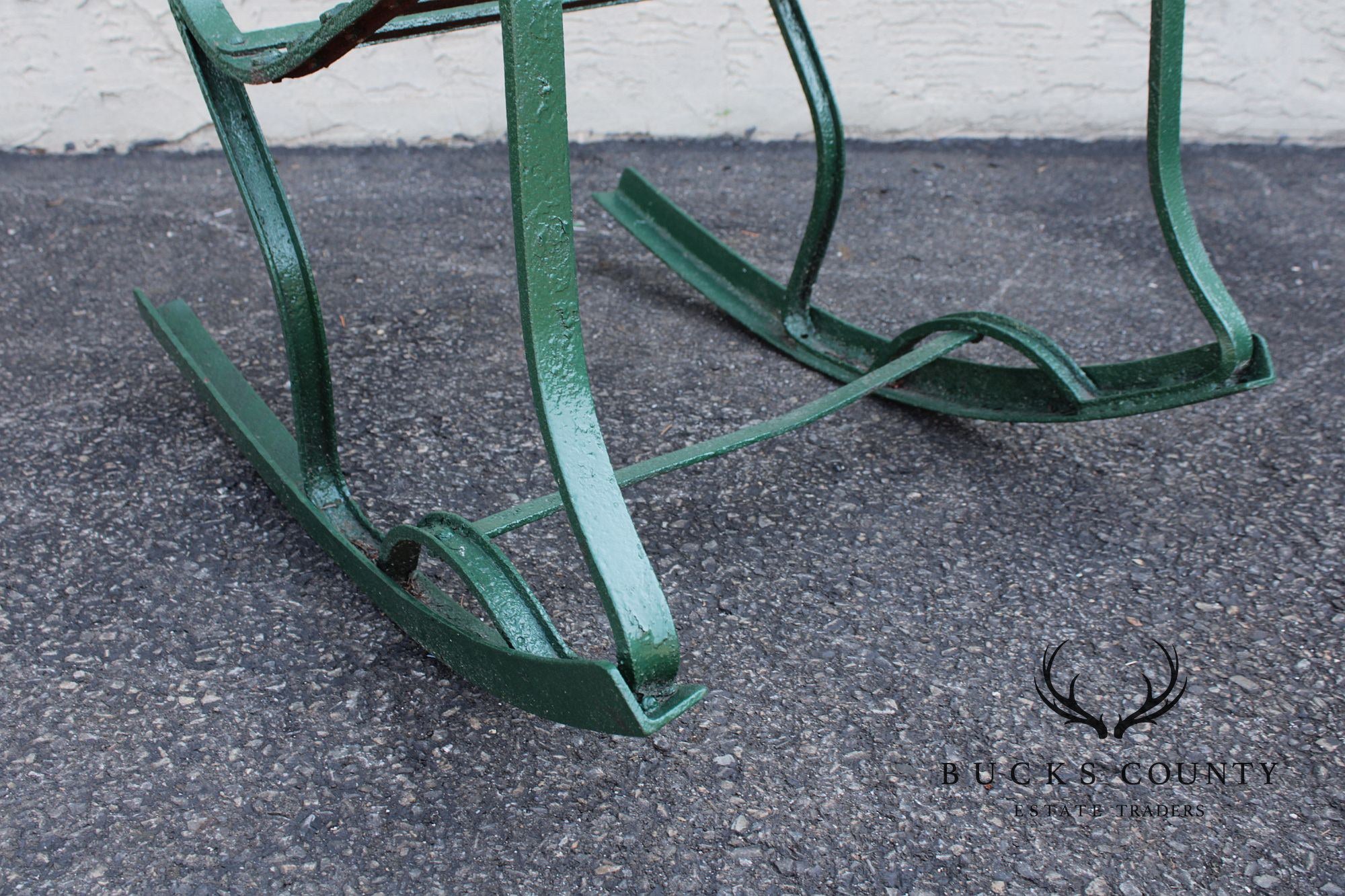 Antique Wrought Iron Outdoor Garden Rocking Chair