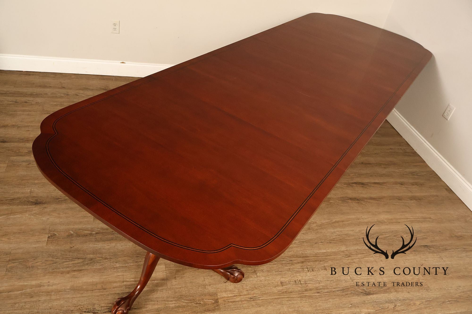 Pennsylvania House Chippendale Style Double Pedestal Dining Table