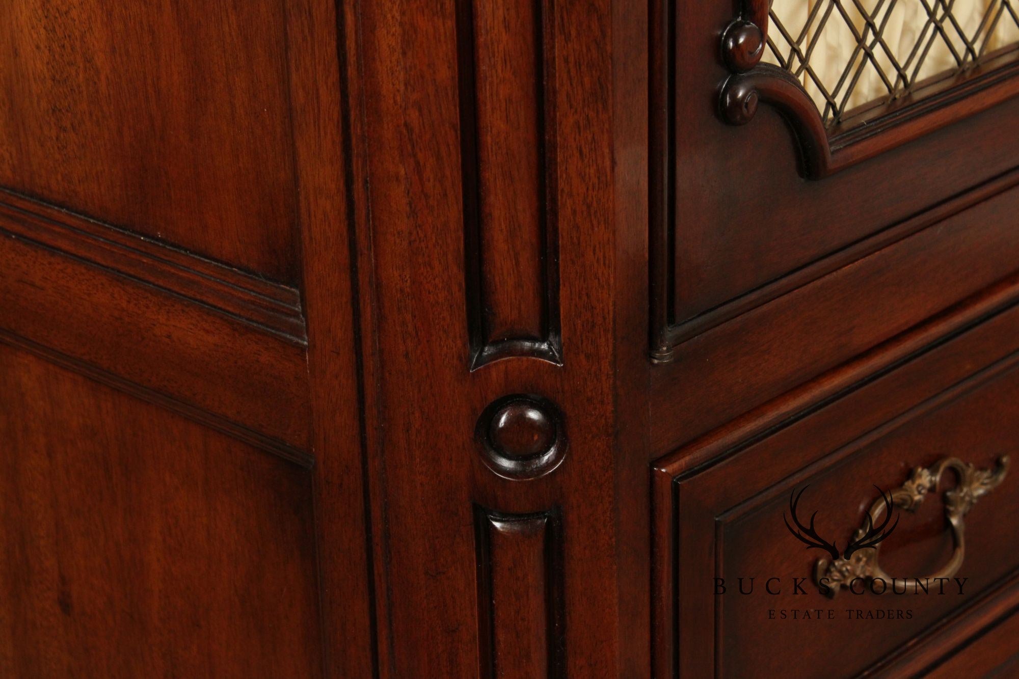 French Country Style Mahogany Armoire or Tall Chest