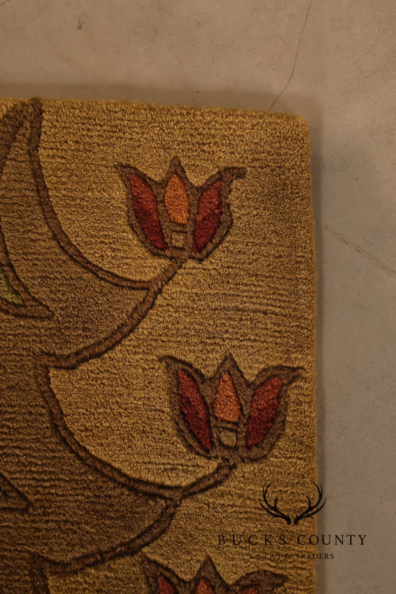 Stickley Designer Rugs Wool Area Rug Tulip Pattern 9x12
