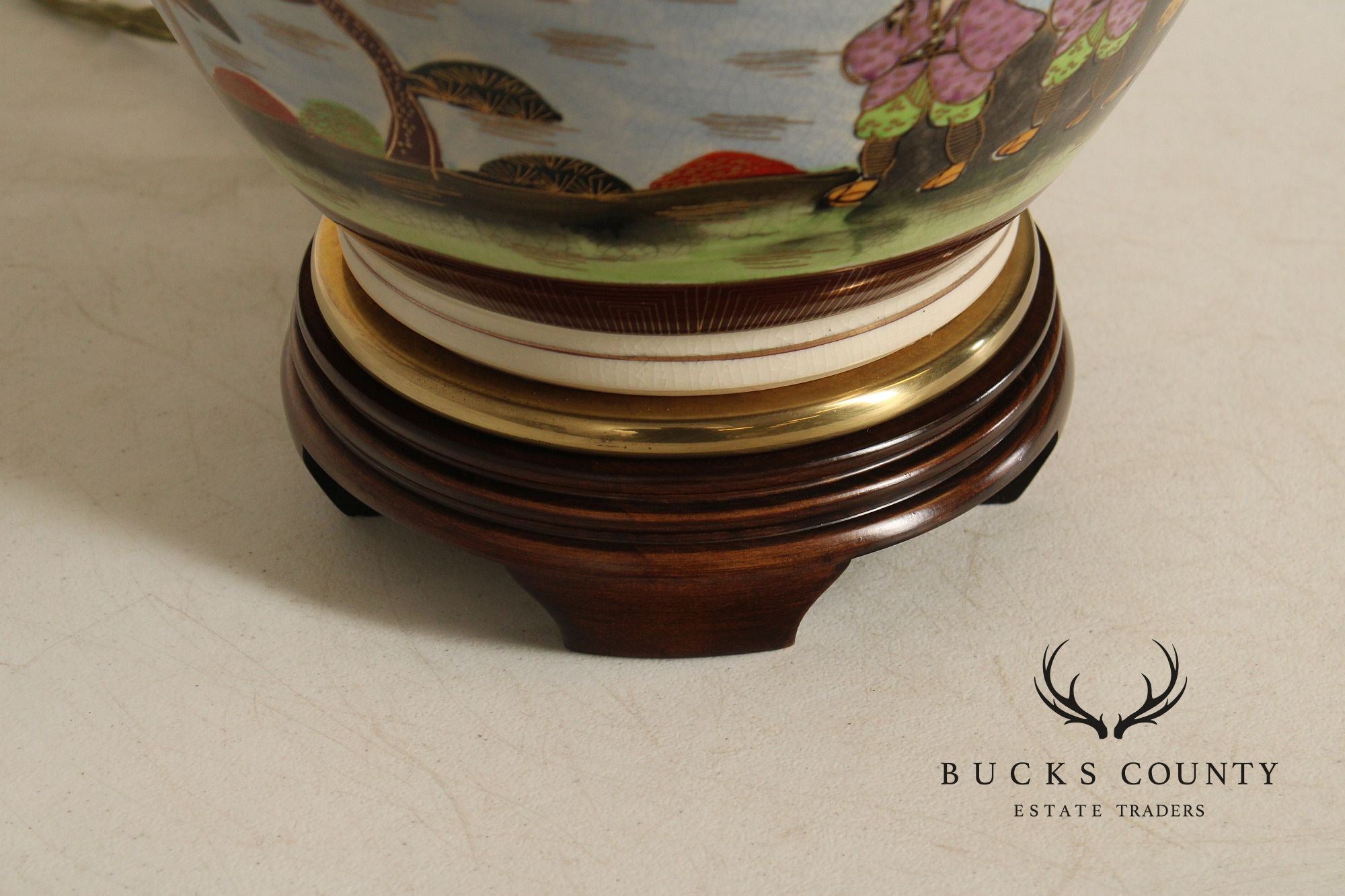 Frederick Cooper Asian Style Porcelain Ginger Jar Table Lamp