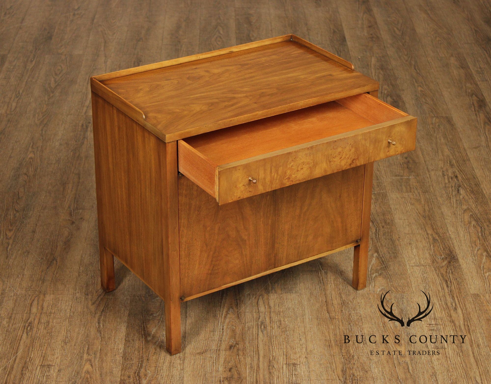 John Widdicomb Mid Century Modern Walnut Nightstand
