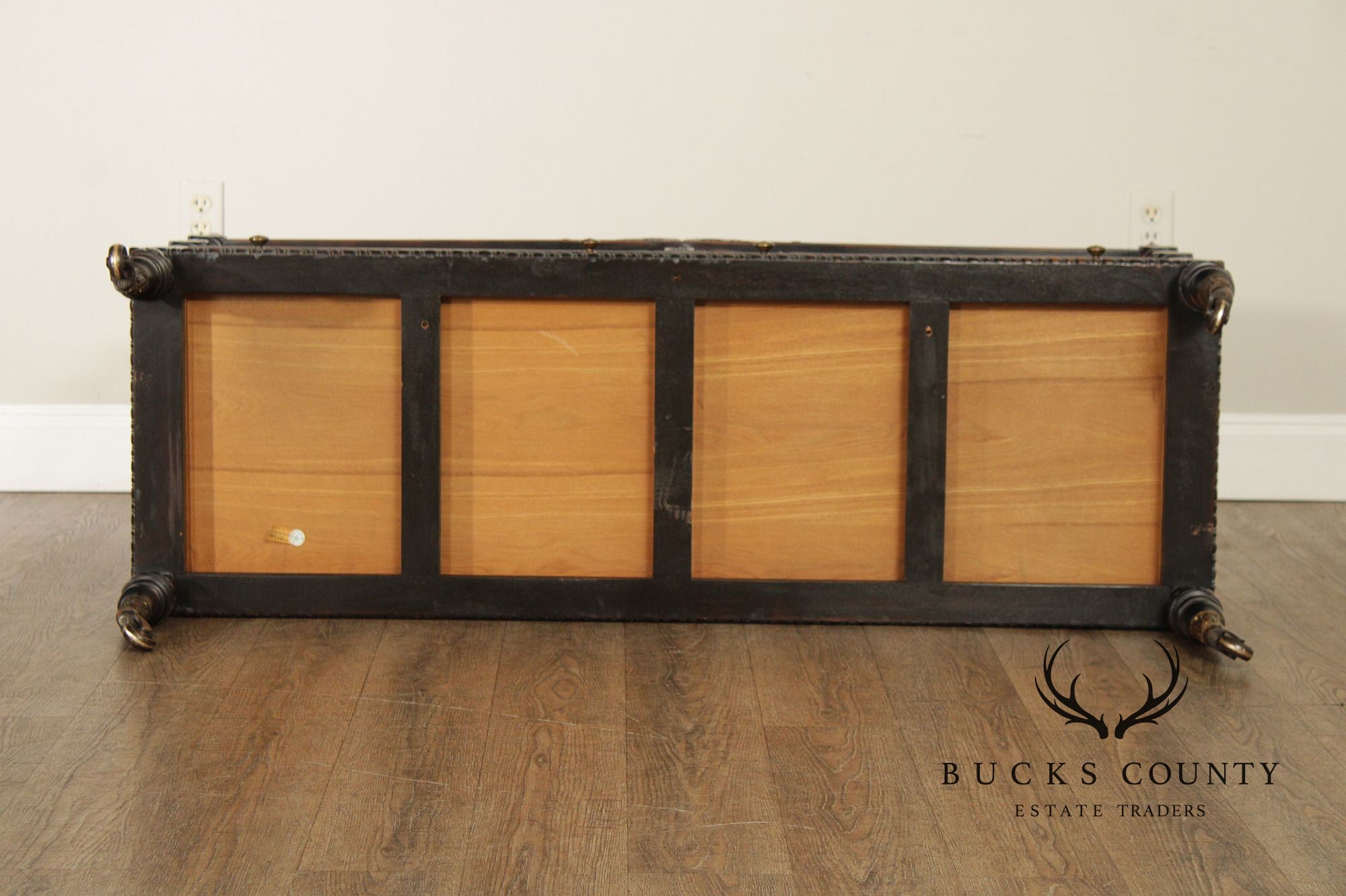 Sarried Tudor Style Ebonized Double Canterbury Magazine Rack