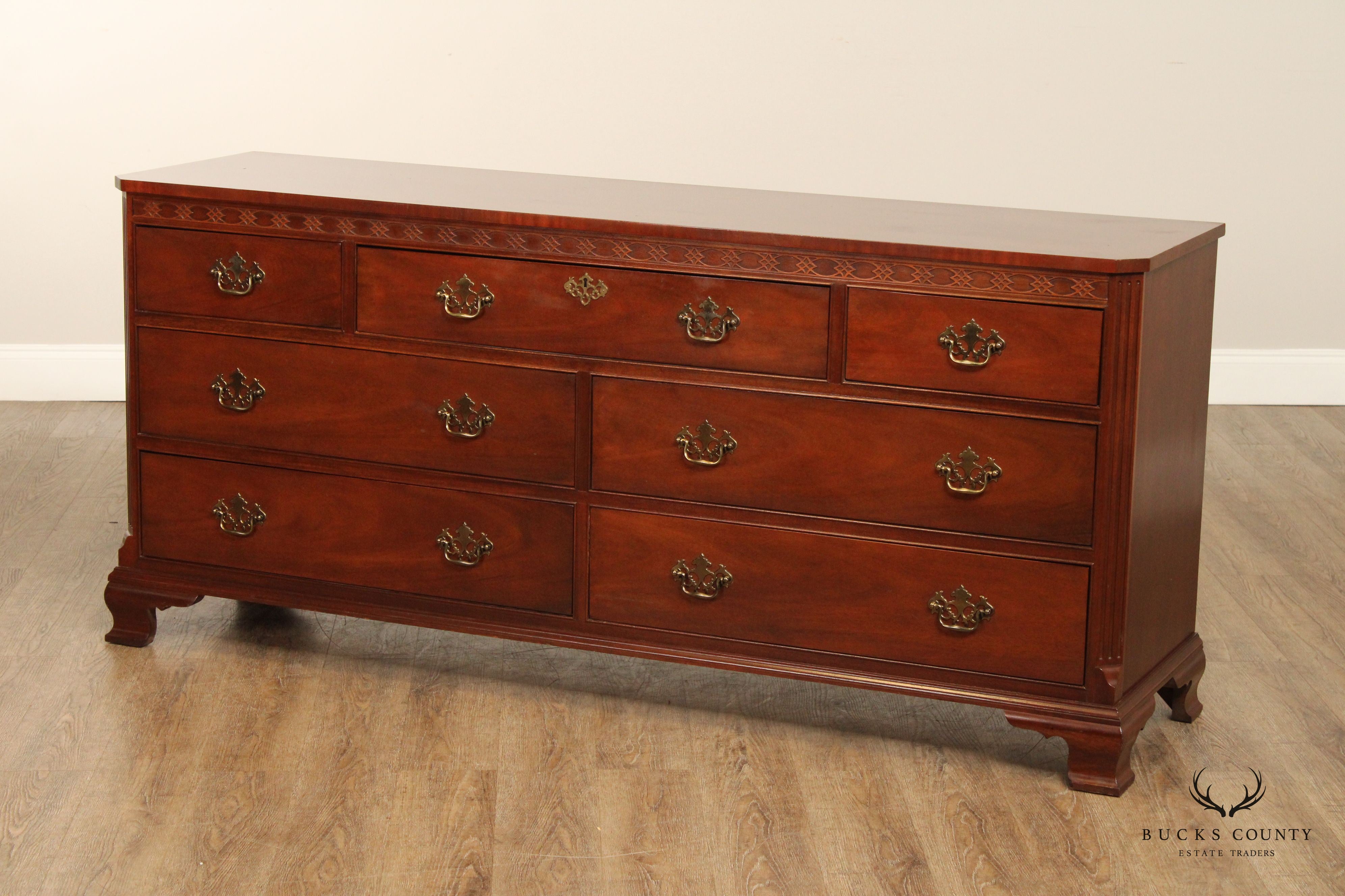 Baker Furniture Chippendale Style Mahogany Dresser