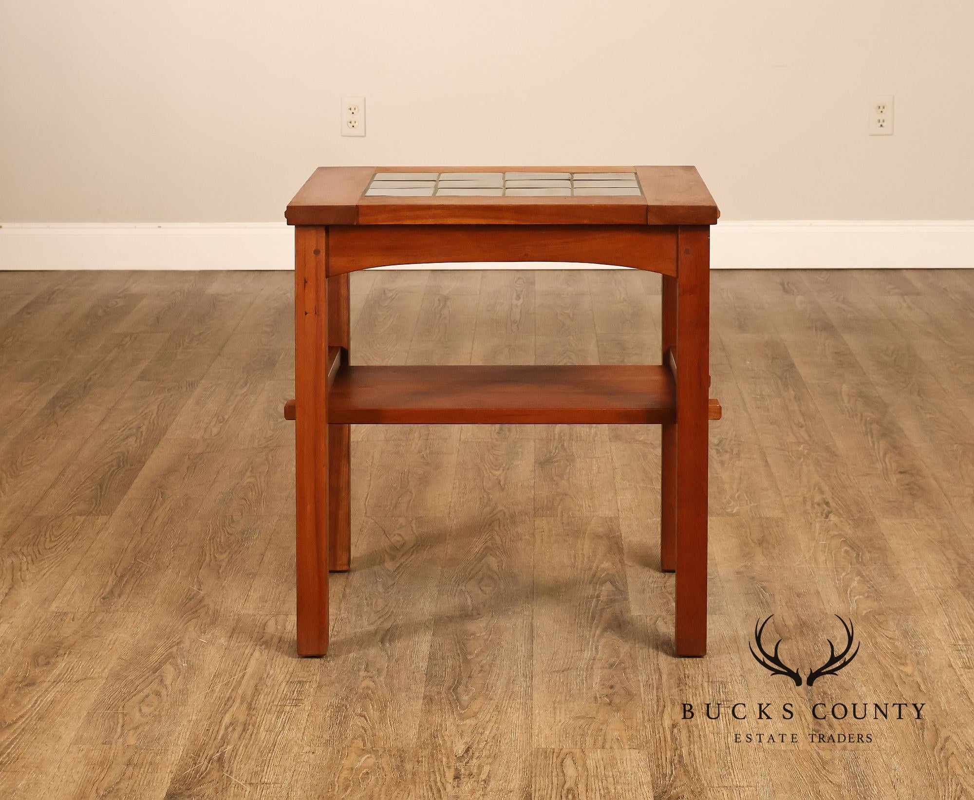 Stickley Mission Collection Tile Top Cherry End Table