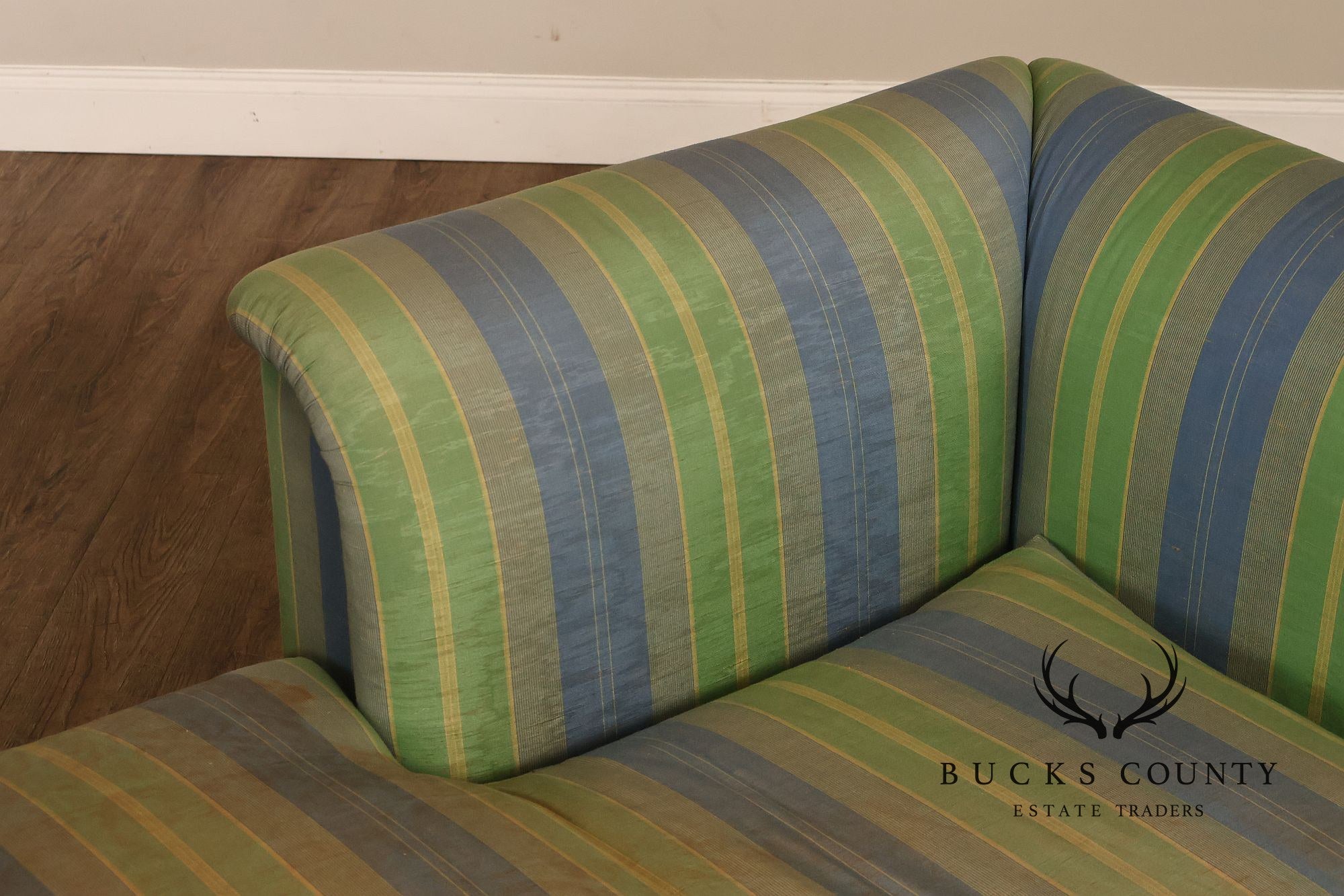 J. Robert Scott Contemporary Modern Striped Upholstered Daybed Sofa