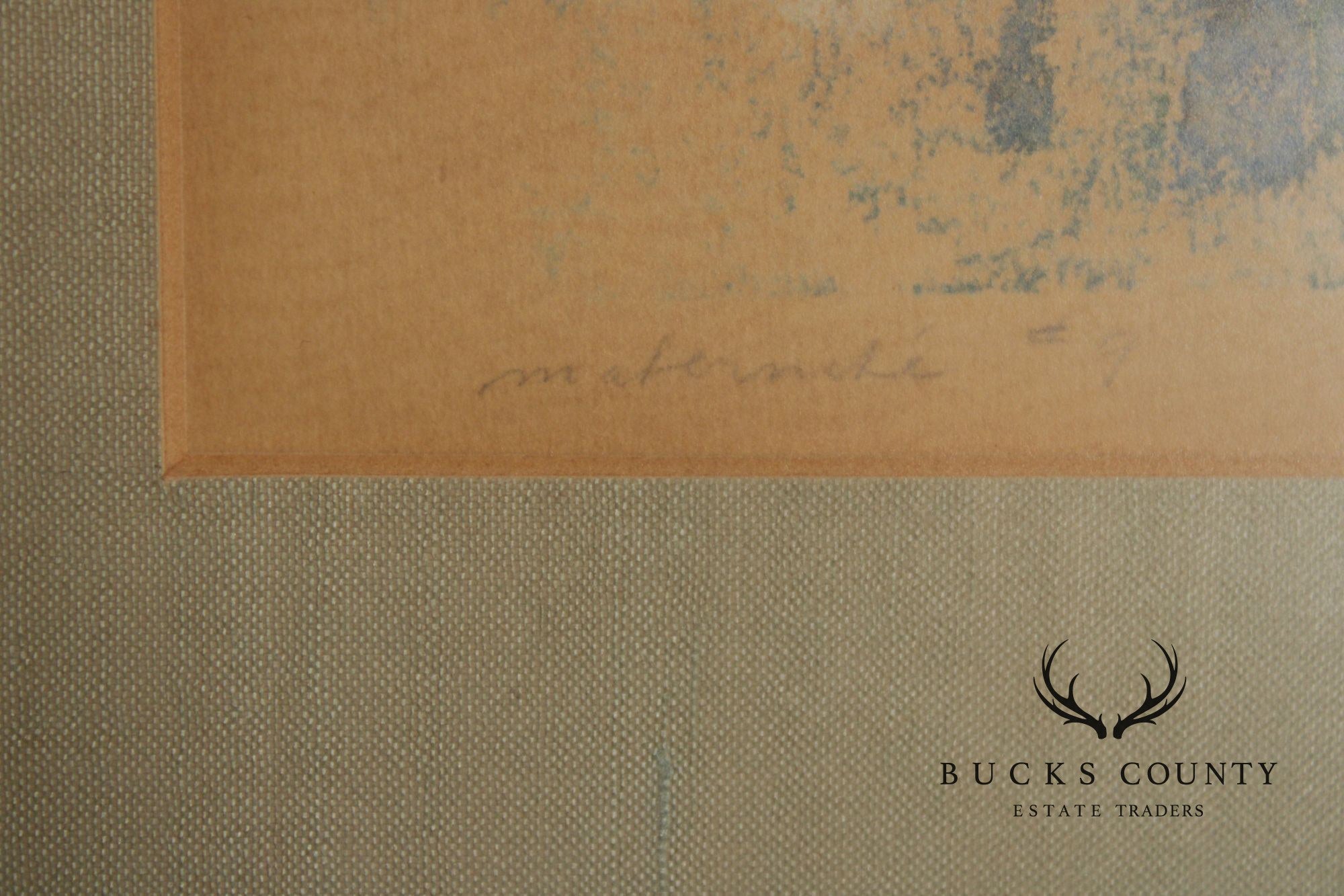 Edna Bass Impressionist Style Pastel Painting, 'Maternité'