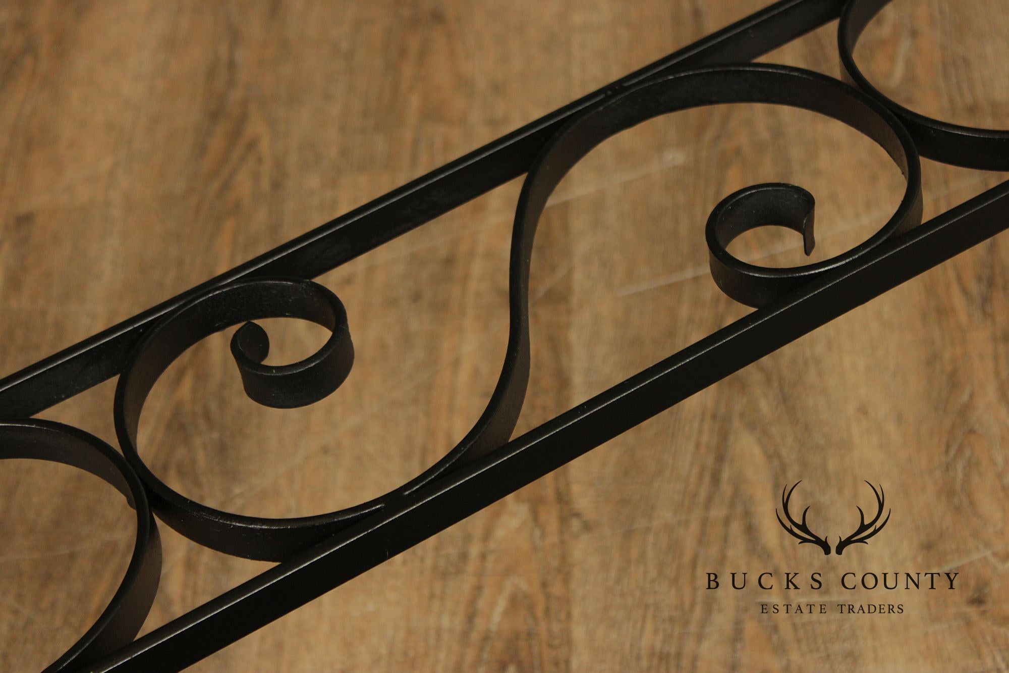 Salterini Style Wrought Iron & Glass Rectangular Console Table