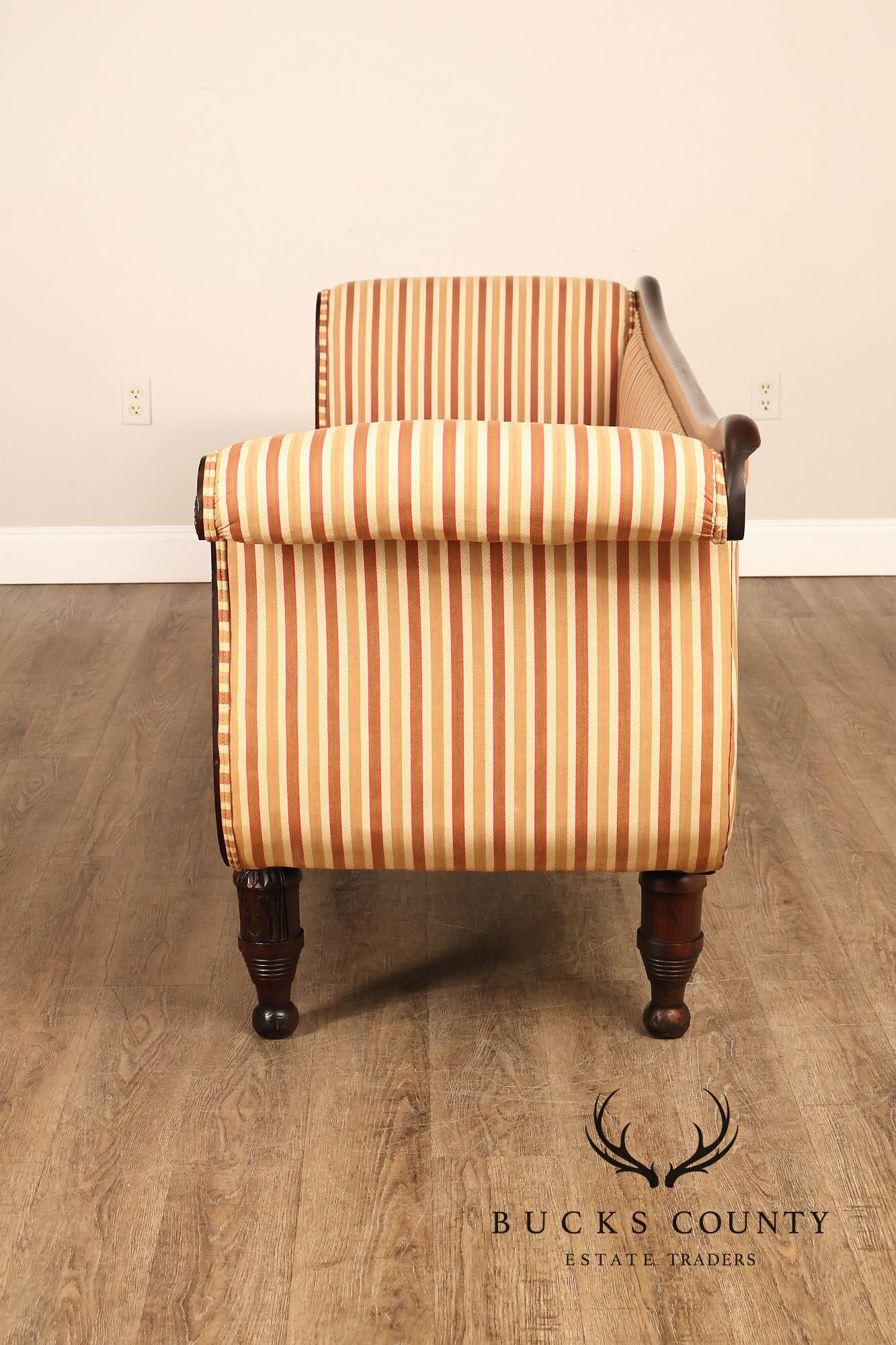 Antique American Empire Period 19th Century Carved Mahogany Sofa