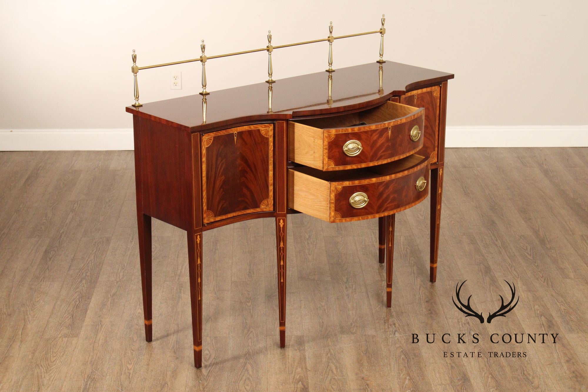 Councill Hepplewhite Style Inlaid Mahogany Sideboard