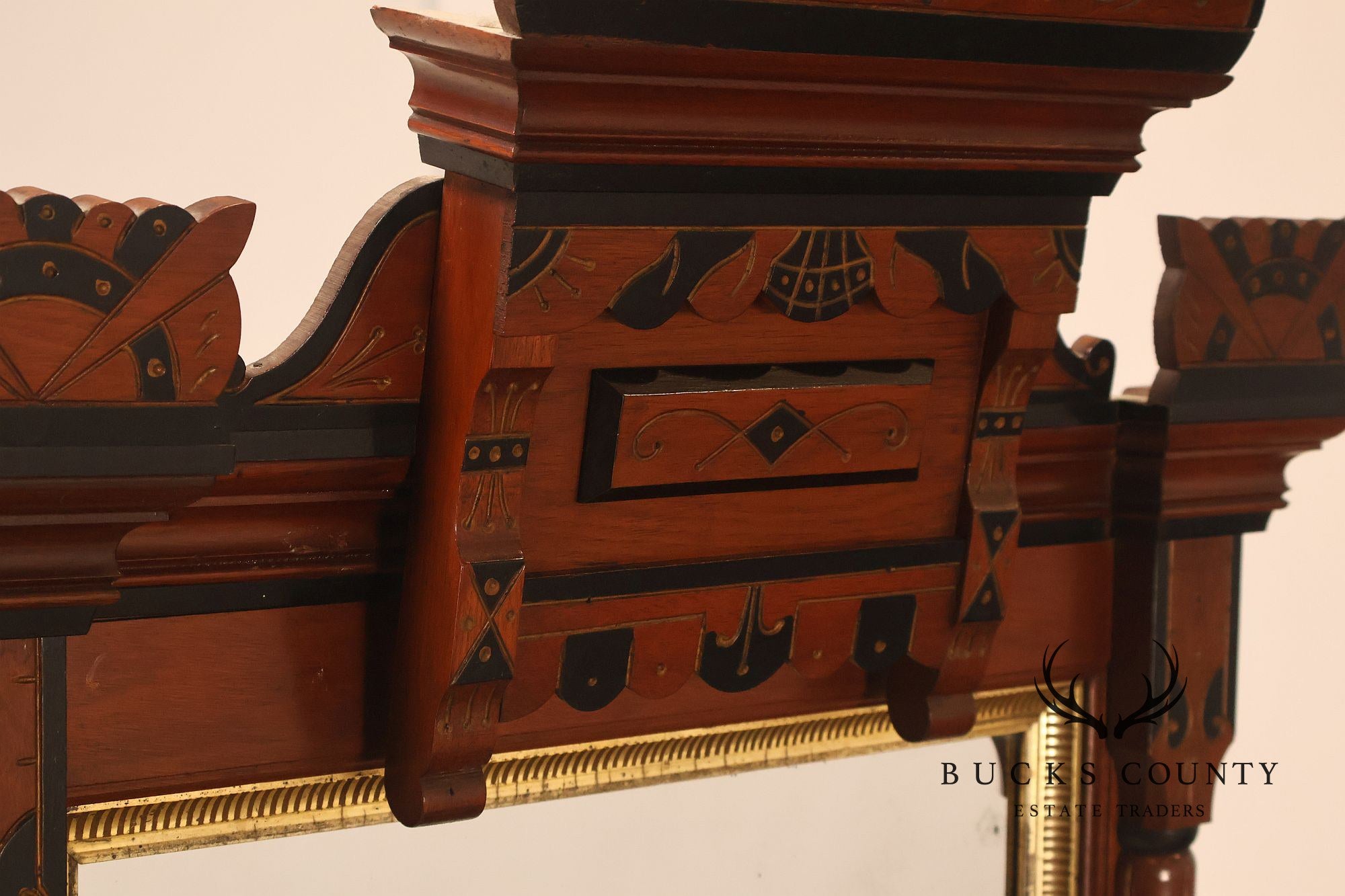 Victorian Eastlake Carved Wood Hall Tree