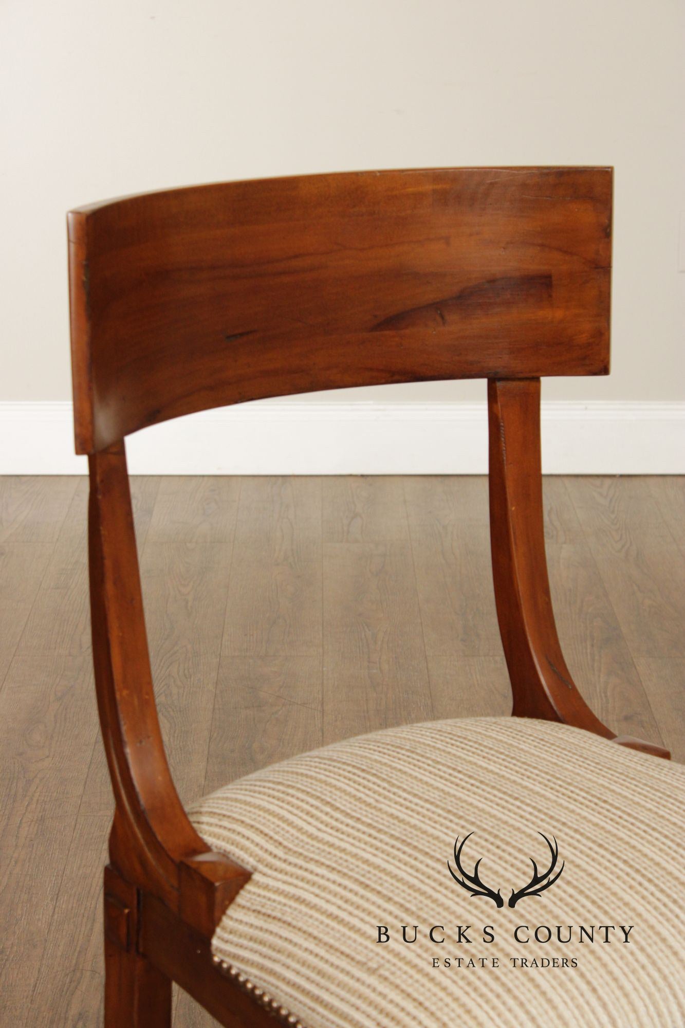 Empire Style Pair of Klismos Side Chairs
