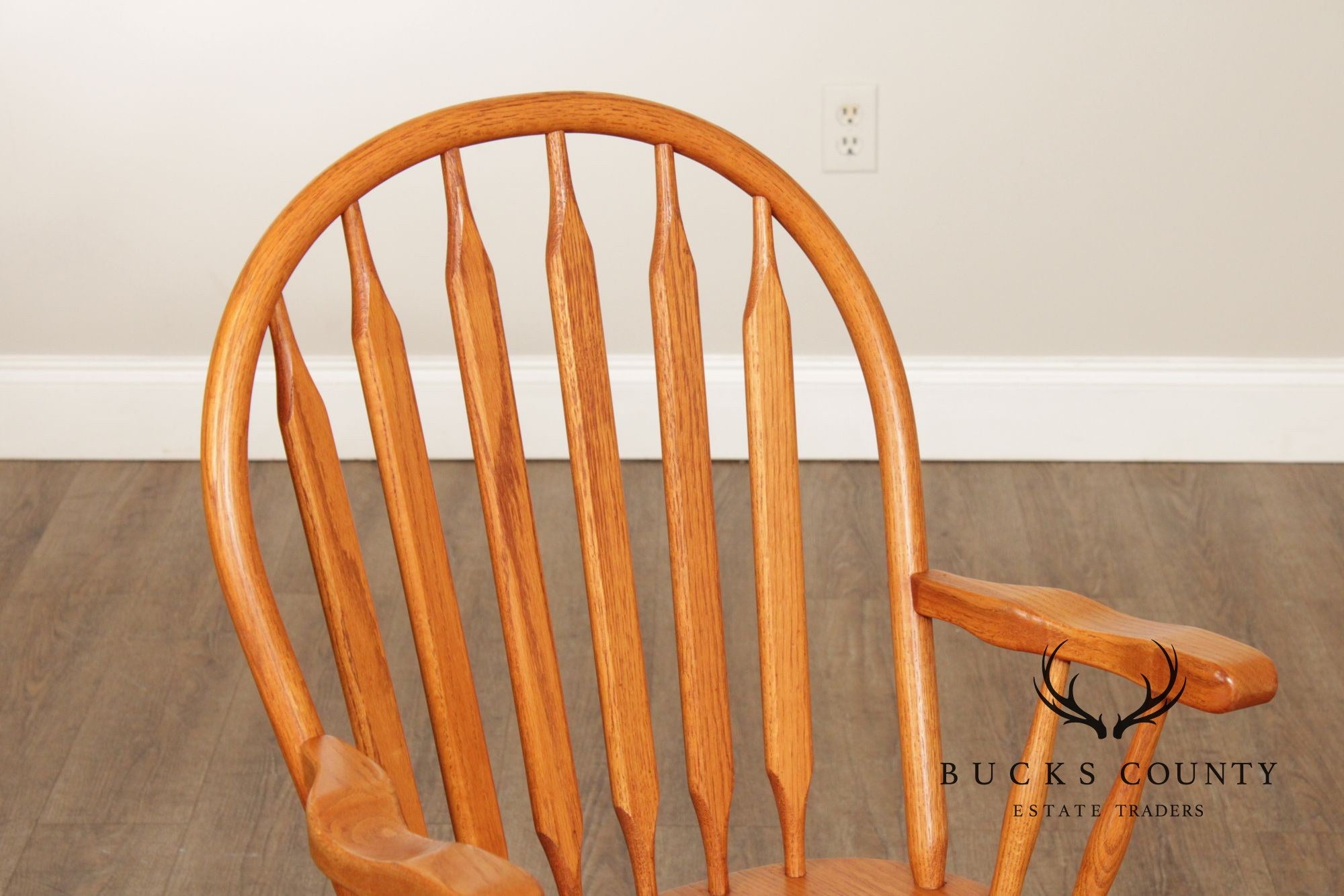 Traditional Set of Four Oak Windsor Dining Chairs