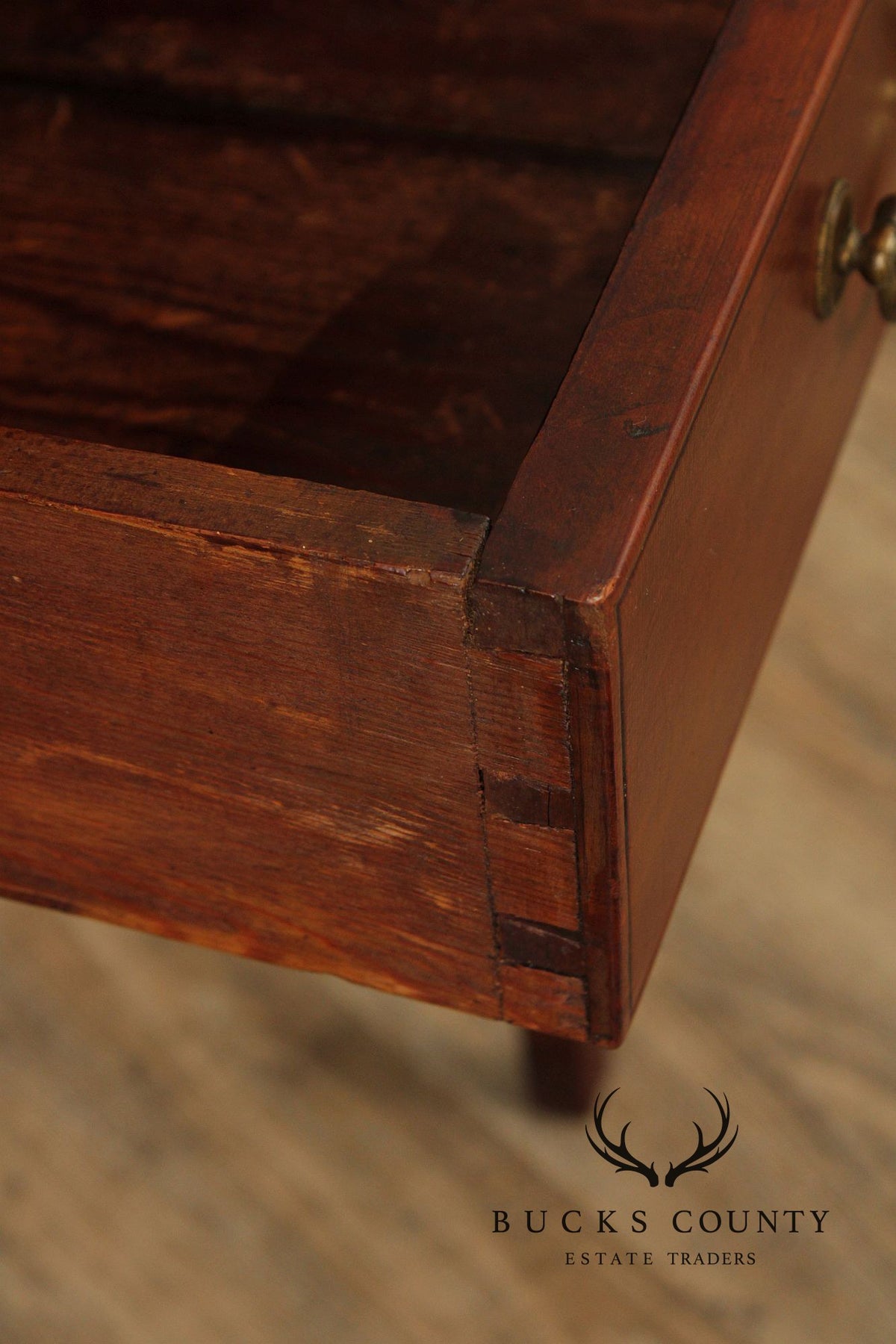 Antique Chippendale Cherry One-Drawer Work Table