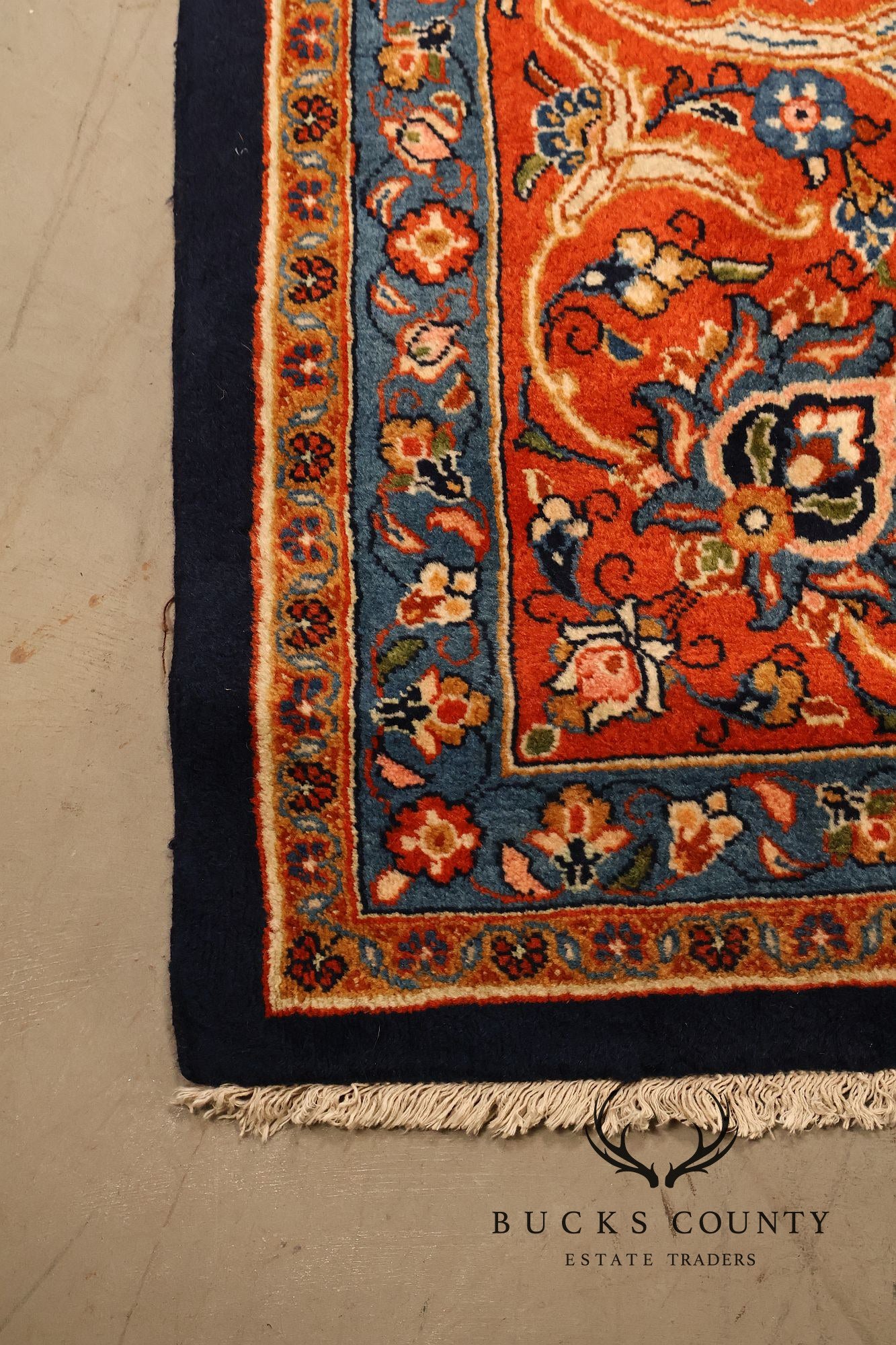Persian Handwoven Wool Palace Size Floral Area Rug Approximately 10' X 18'