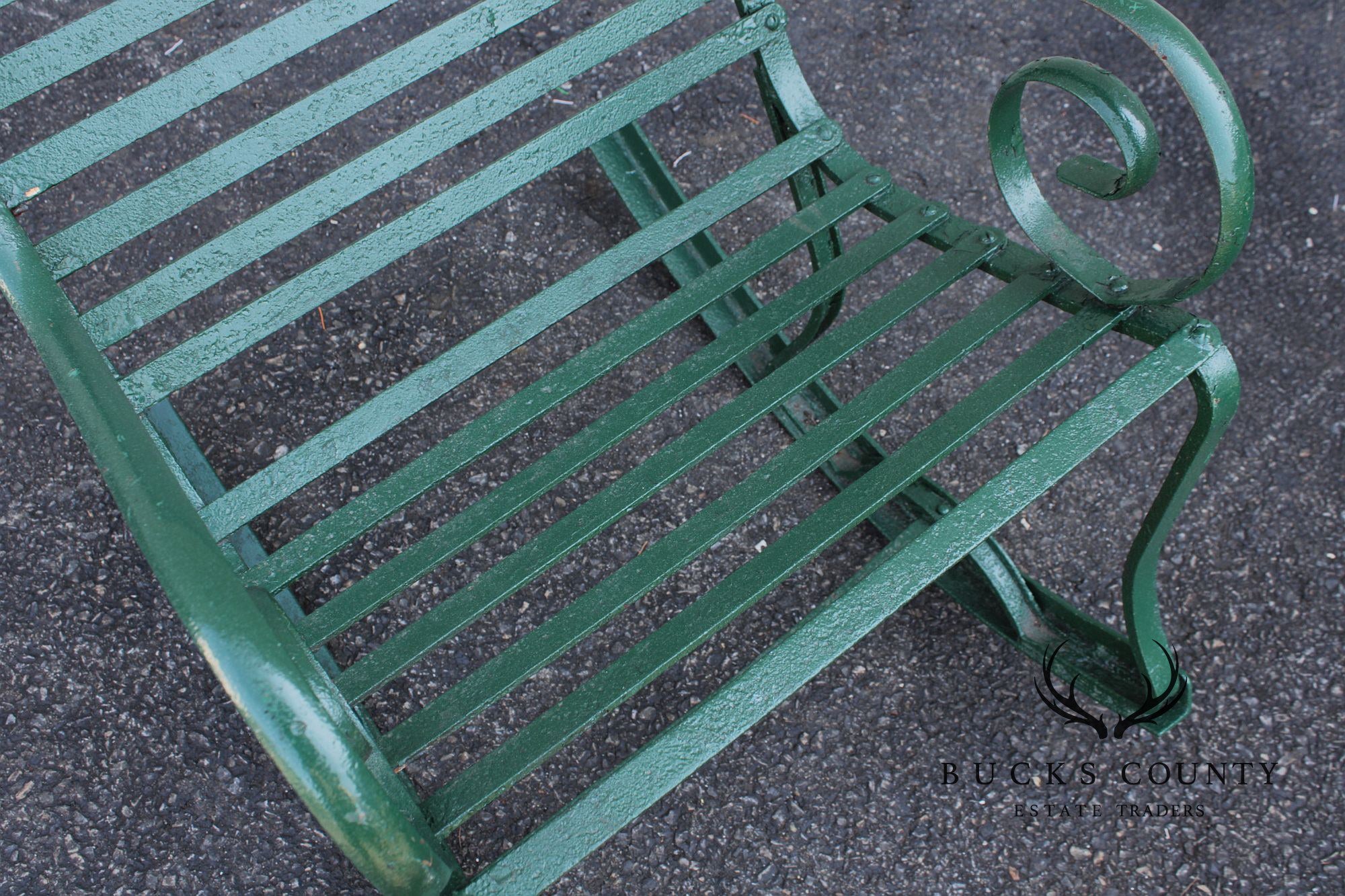 Antique Wrought Iron Outdoor Garden Rocking Chair