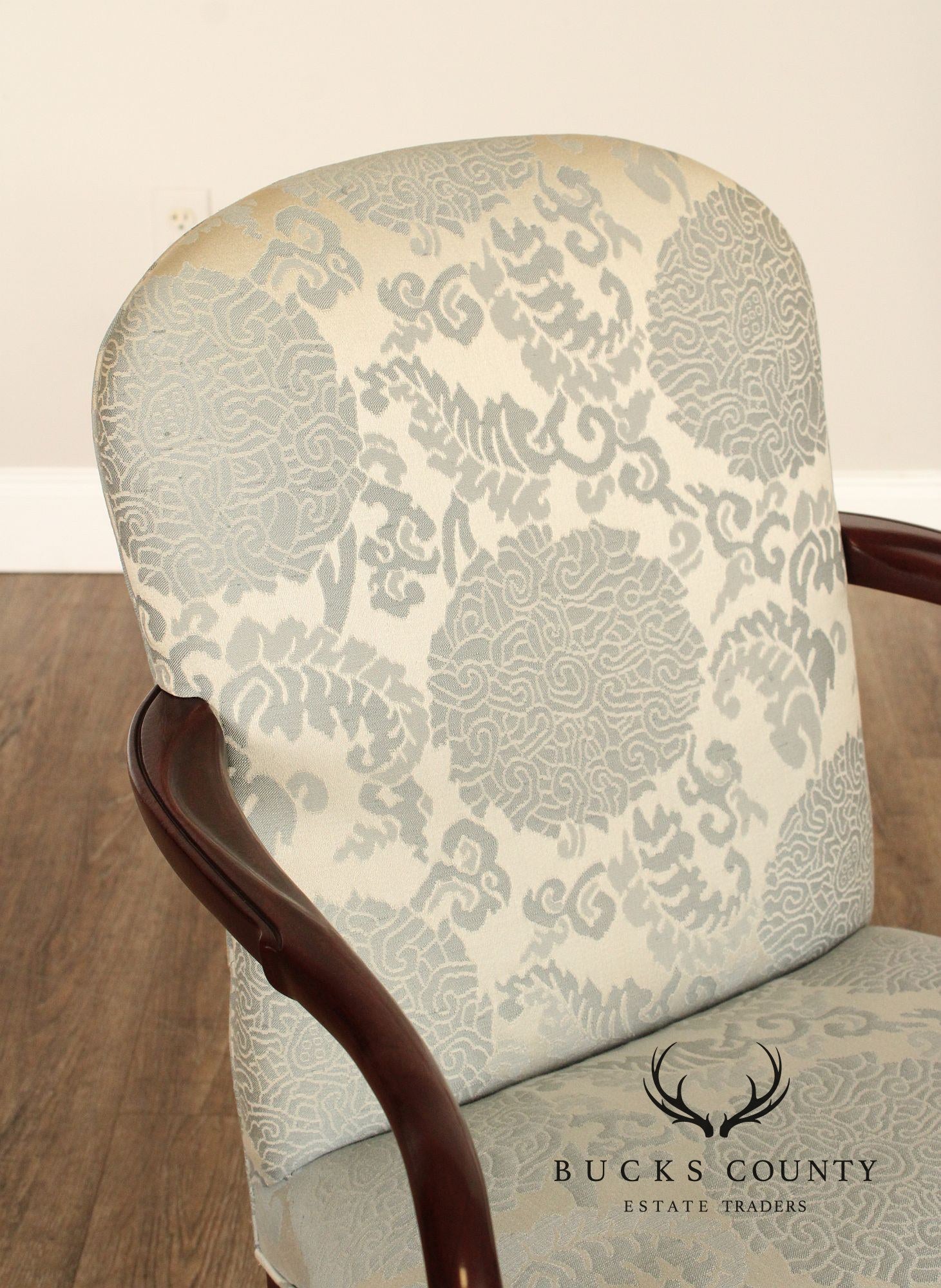 Hickory Chair Queen Anne Style Mahogany Armchair