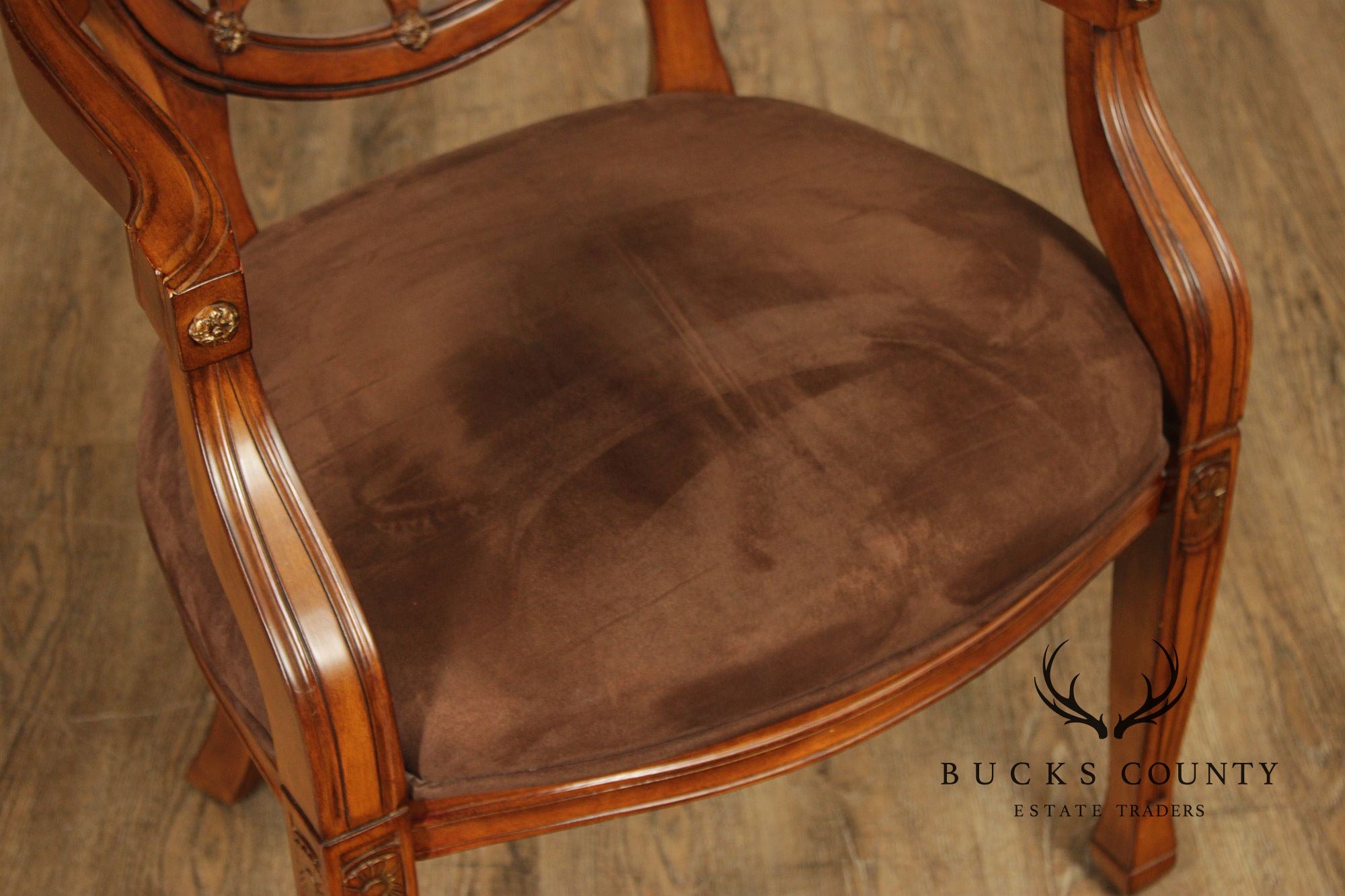 Hepplewhite Style Spider Web Back Armchair