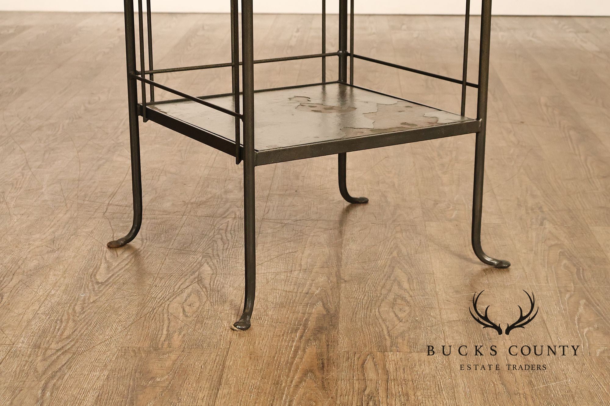 Charleston Forge Iron Etagere Four Tier Baker's Rack With Slate Shelves