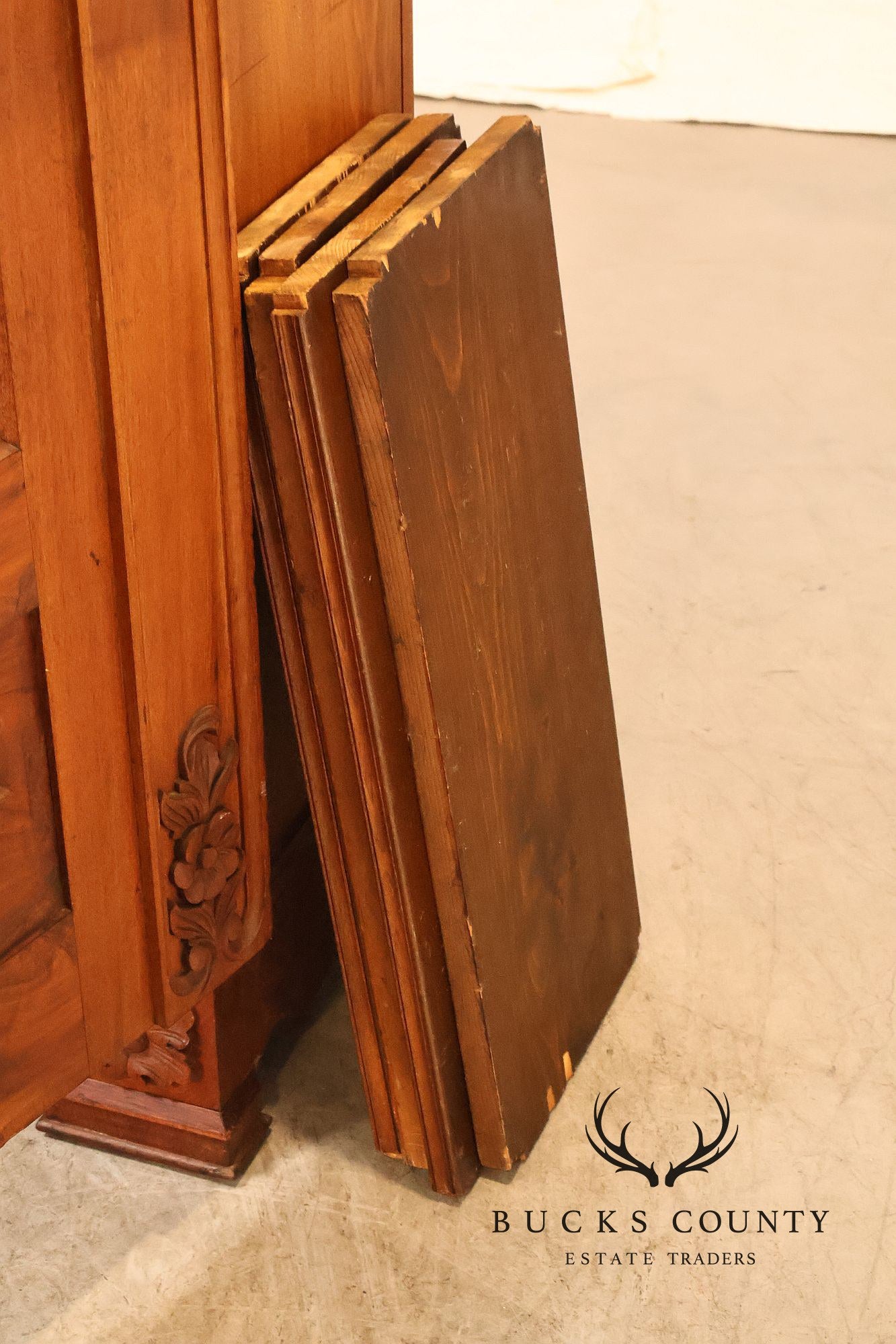 Antique Victorian Renaissance Revival Mahogany Large Two Door Bookcase