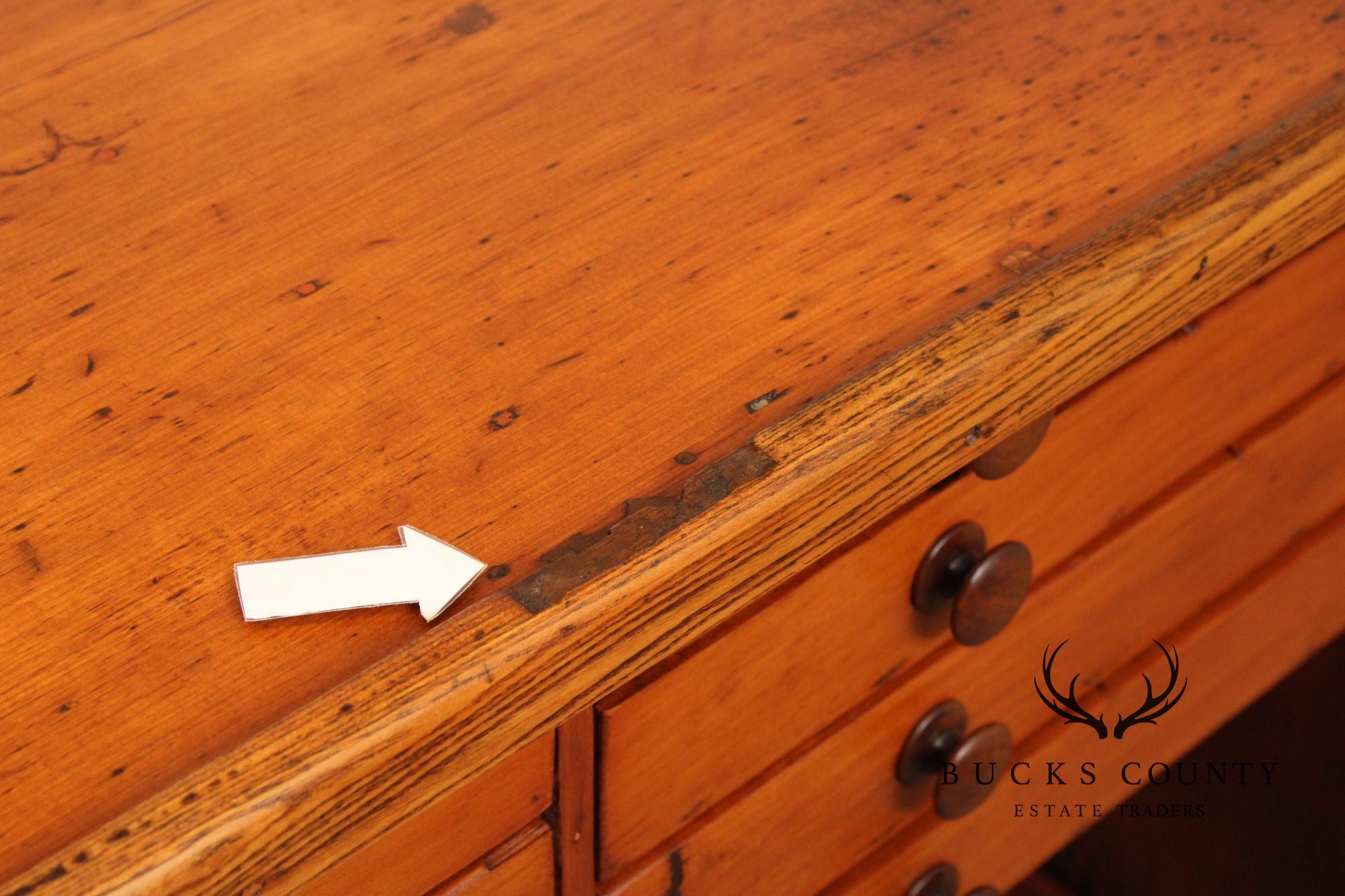 Antique Early 20th Century American Watchmaker’s Workbench With Multi Drawer Storage