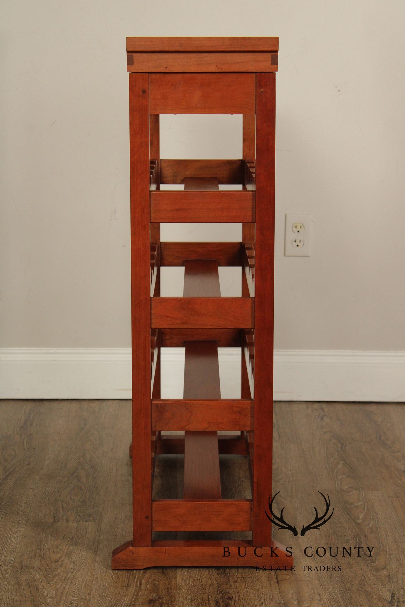 Stickley Mission Collection Cherry Wine Rack With Removable Serving Tray