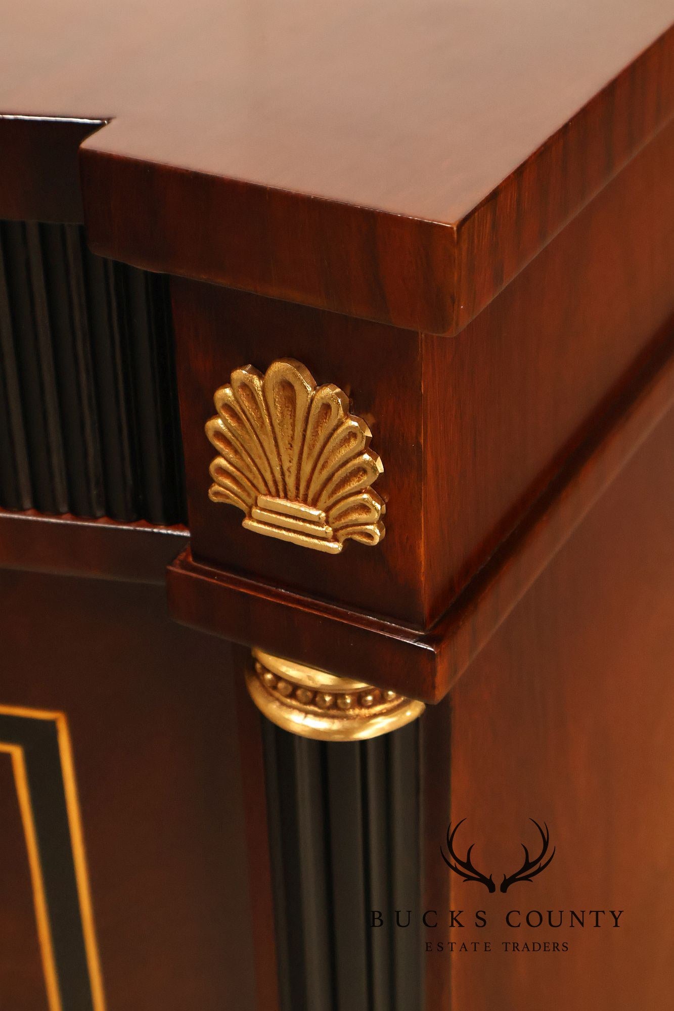 Mariner Luxury Furniture Empire Style Pair Of Mahogany Nightstands
