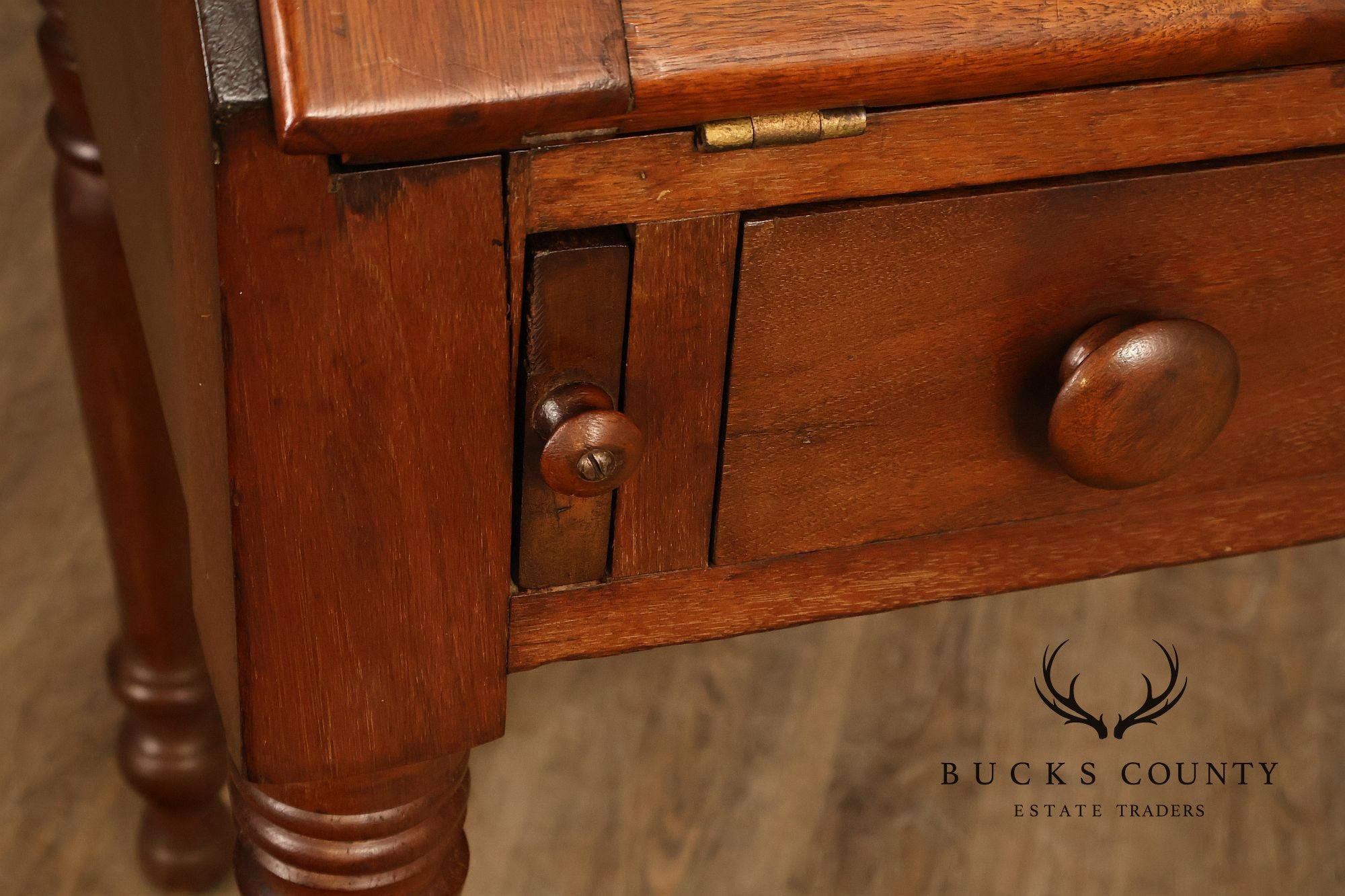Antique American Sheraton Walnut Secretary Bookcase