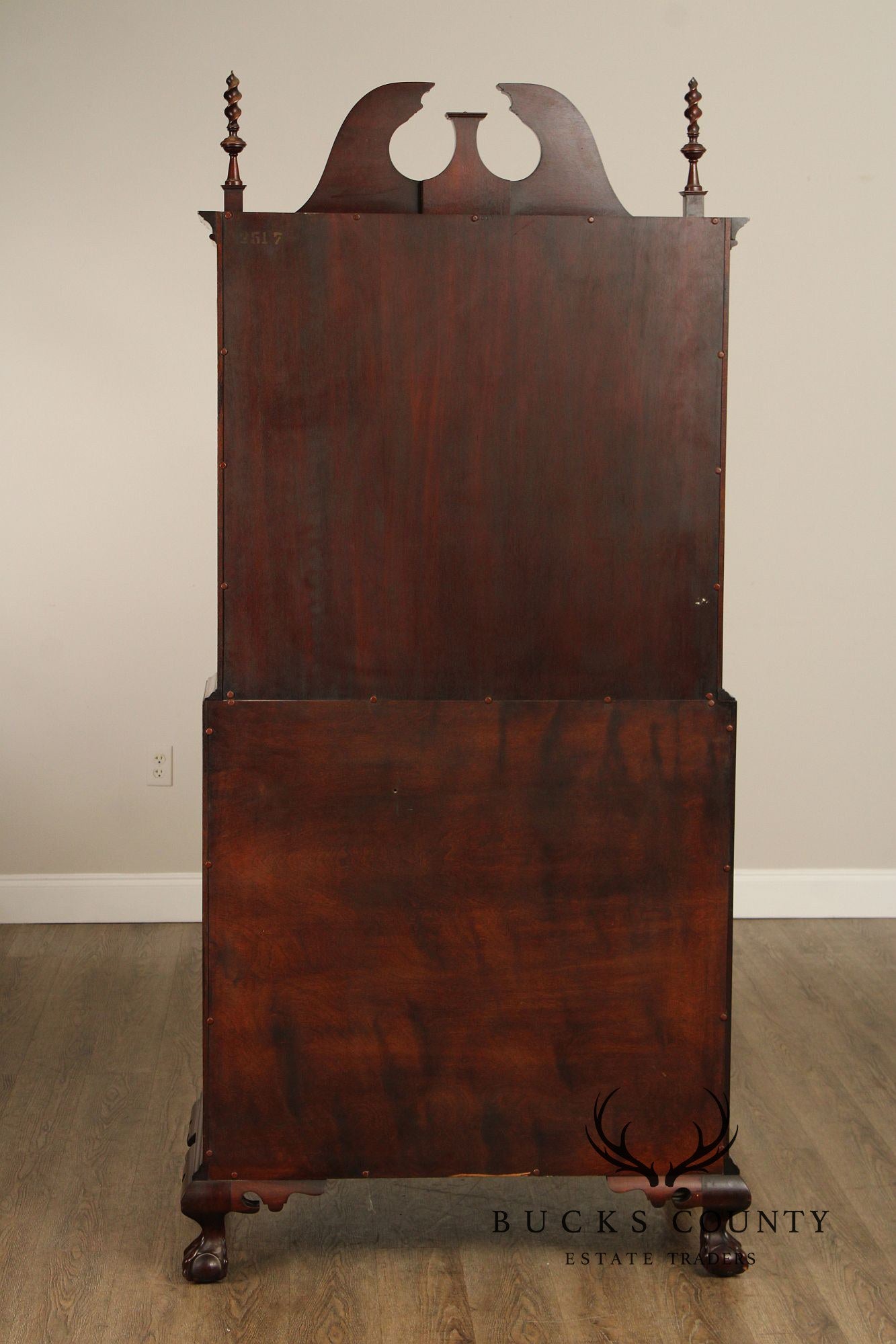 1940's Georgian Style Mahogany Secretary Bookcase