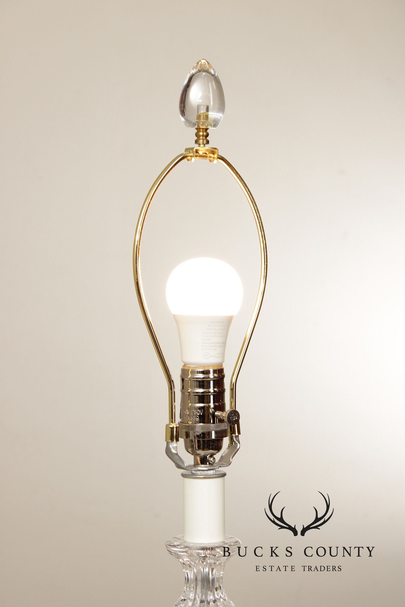 Bradburn Gallery Contemporary Pair of Glass and Lucite Table Lamps