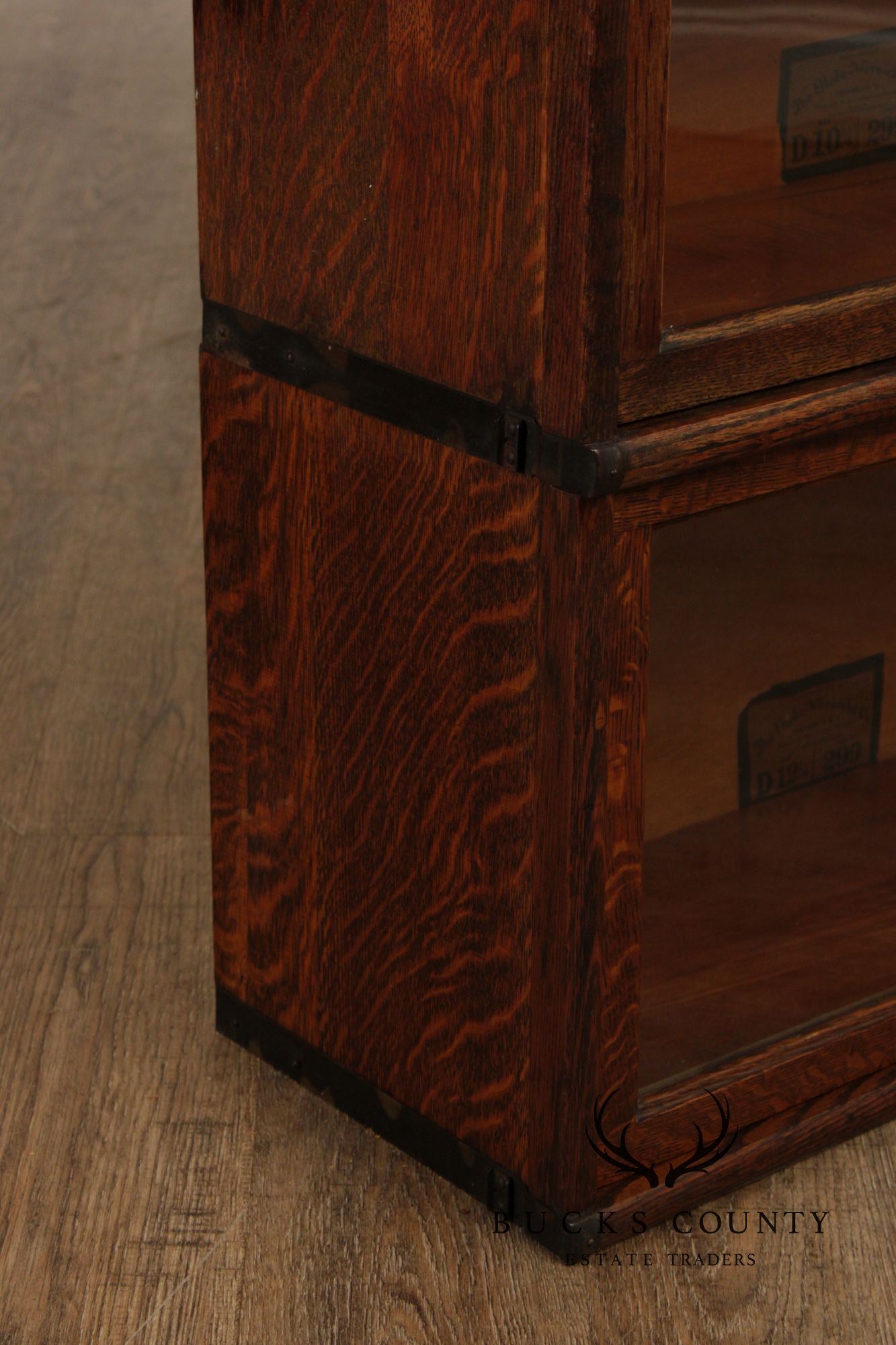Globe Wernicke Oak Five-Stack Barrister Bookcase