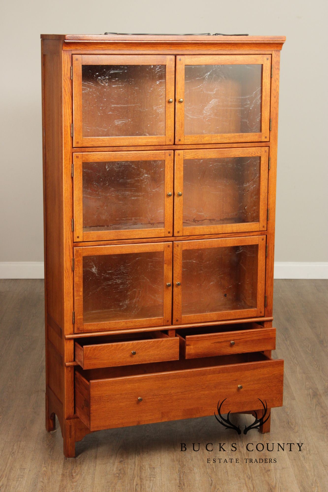 LEXINGTON BOB TIMBERLAKE ARTS AND CRAFTS COLLECTION OAK BOOKCASE DISPLAY CABINET