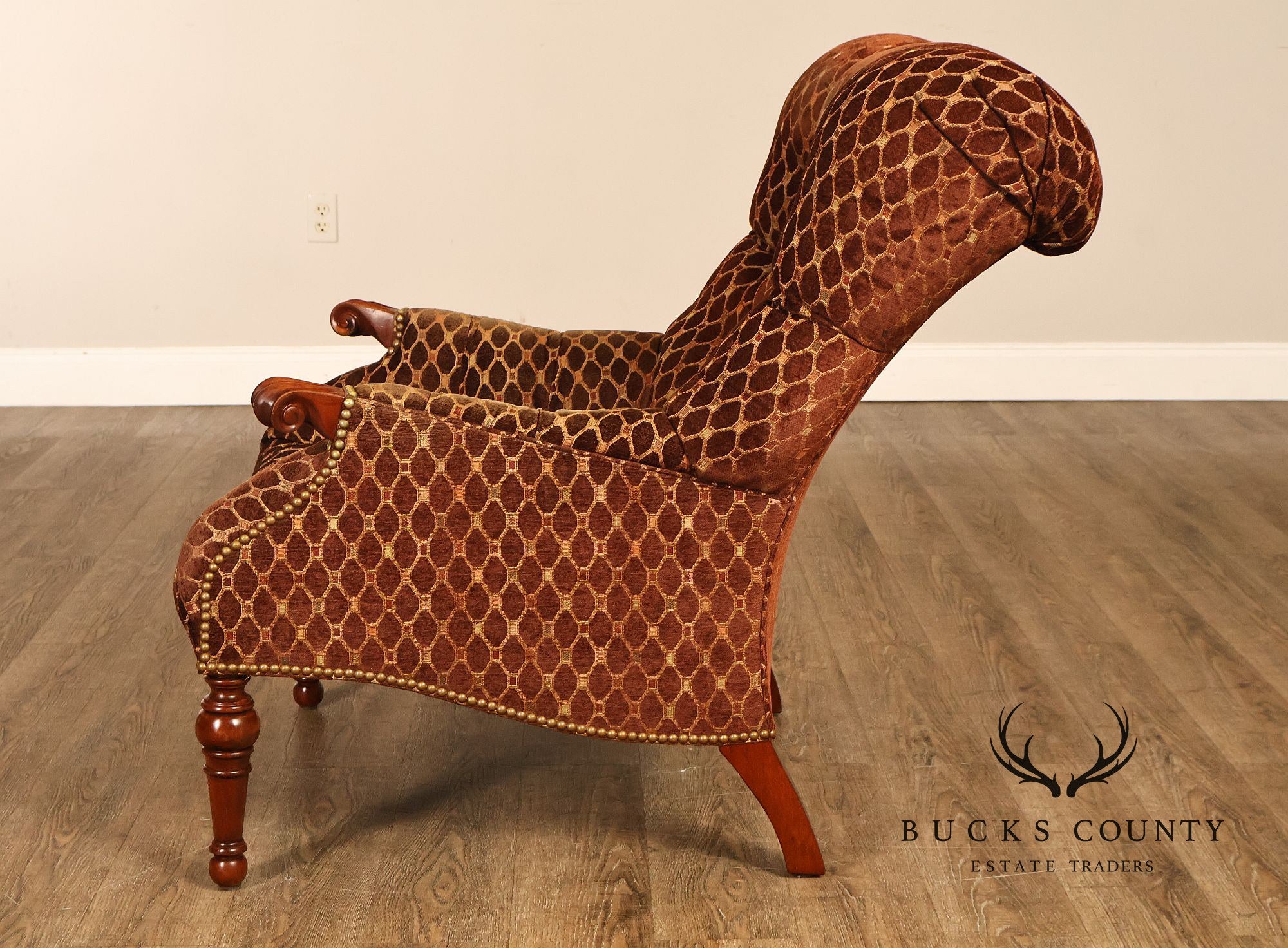 Stickley 'Leopold's Chair' Tufted Upholstered Armchair
