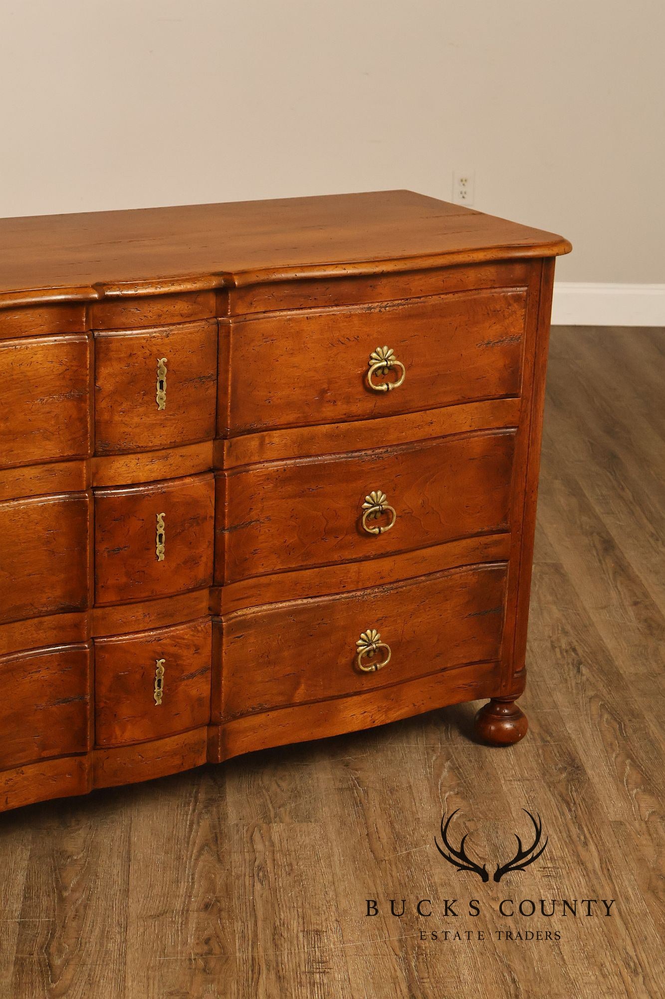 Don Ruseau Custom Continental Style Walnut Chest Of Drawers