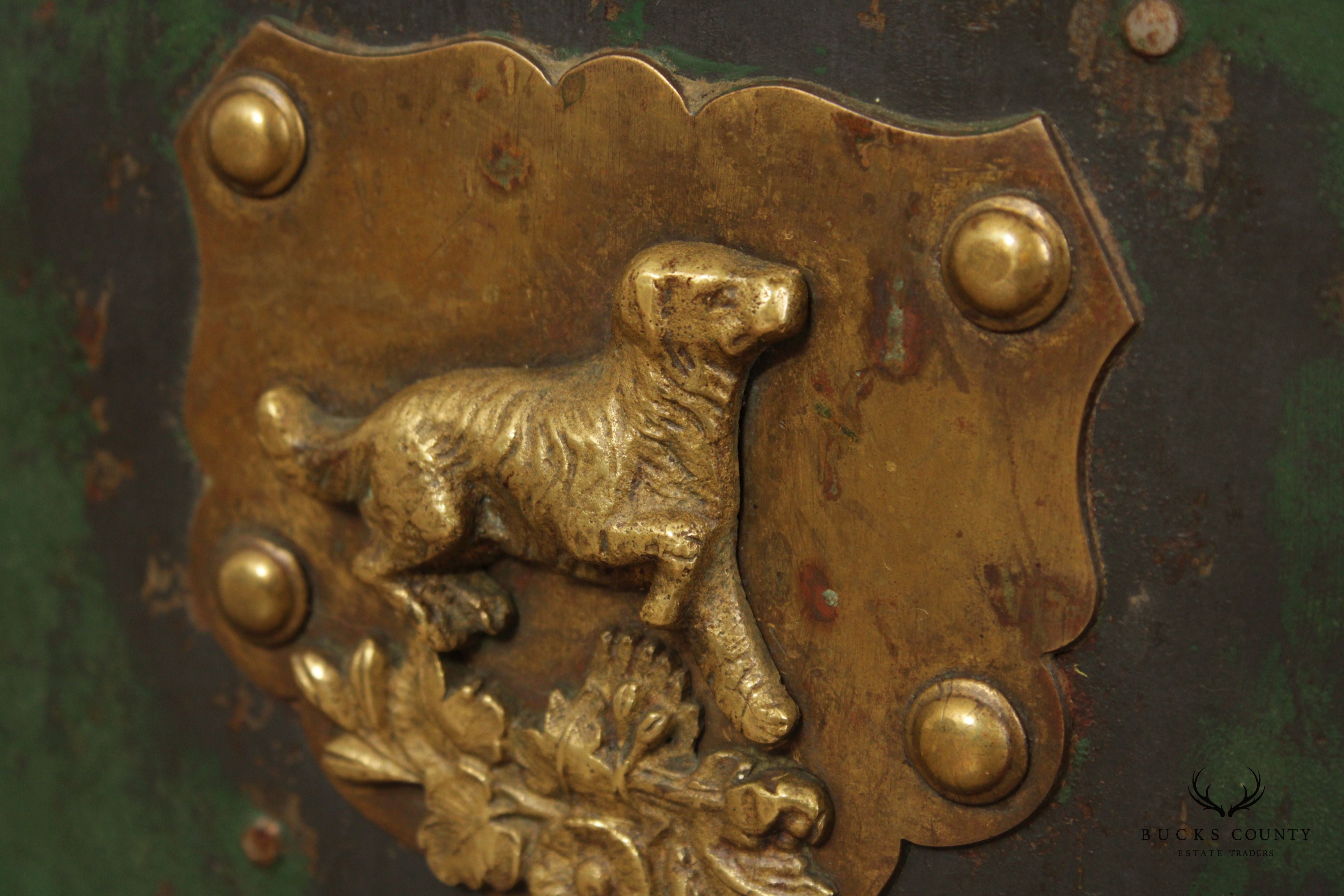 Antique F.I.G. Cordes Shopkeeper's Cast Iron Cash Chest or Strong Box