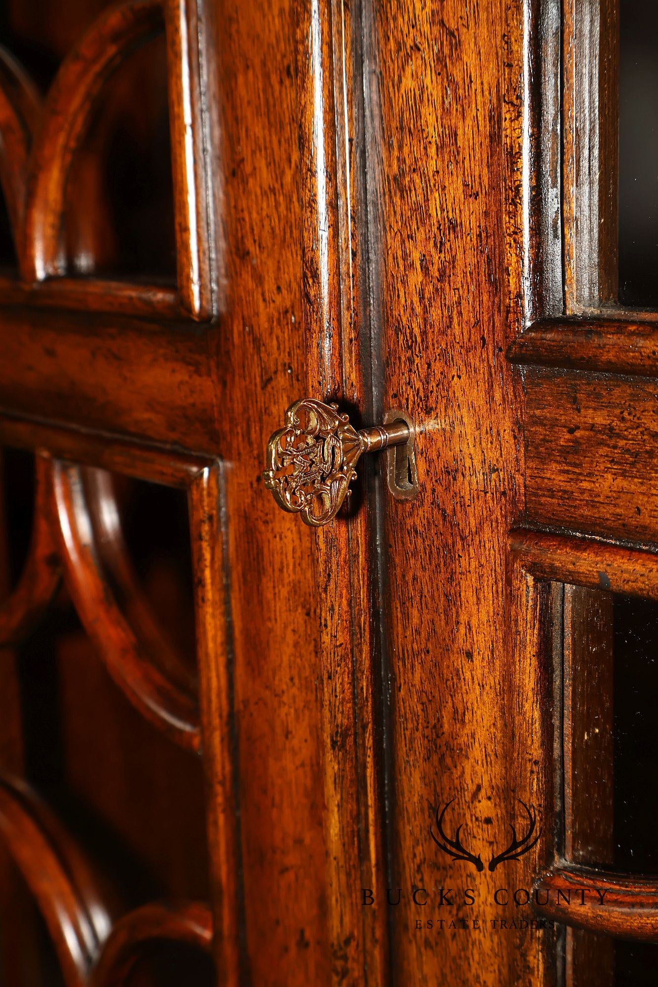 Maitland Smith Georgian Style Mahogany Secretary Bookcase