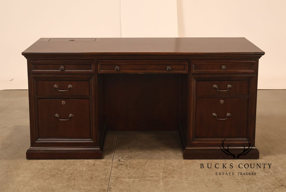 Bassett Traditional Executive Double Pedestal Desk