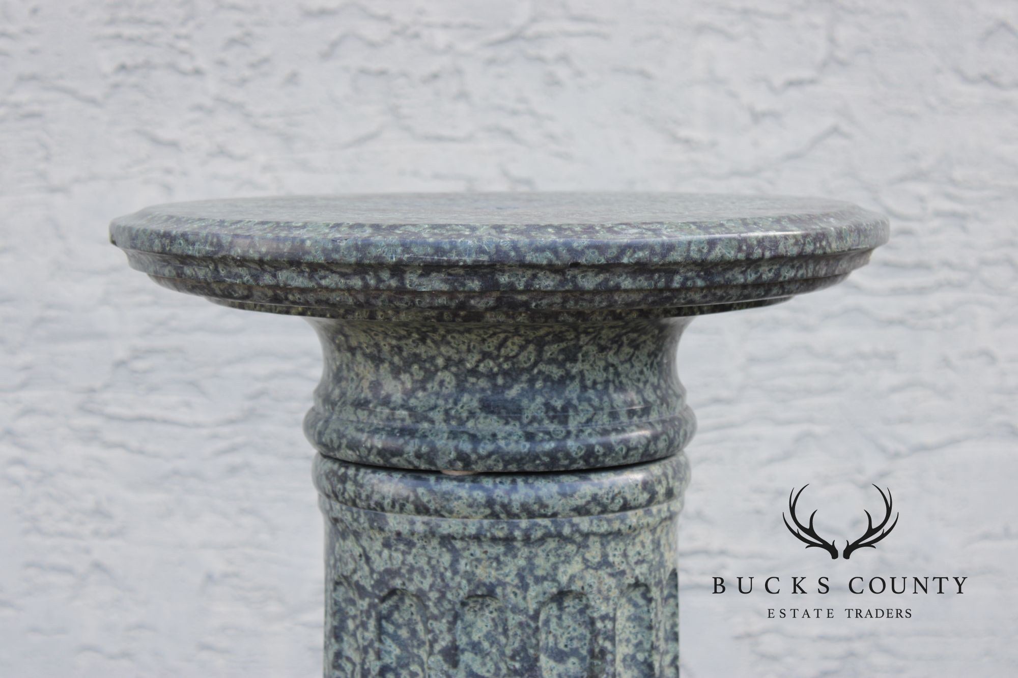 Vintage Carved Granite Pedestal Column